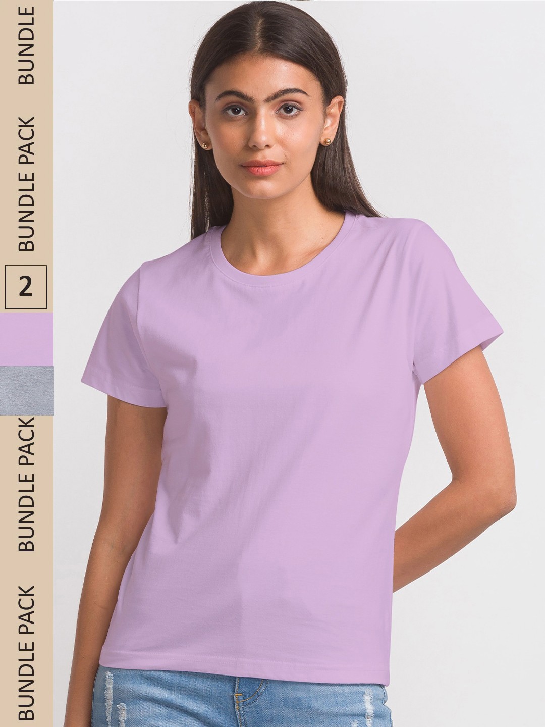 

FashionRack Pack Of 3 Cotton Tshirts, Grey