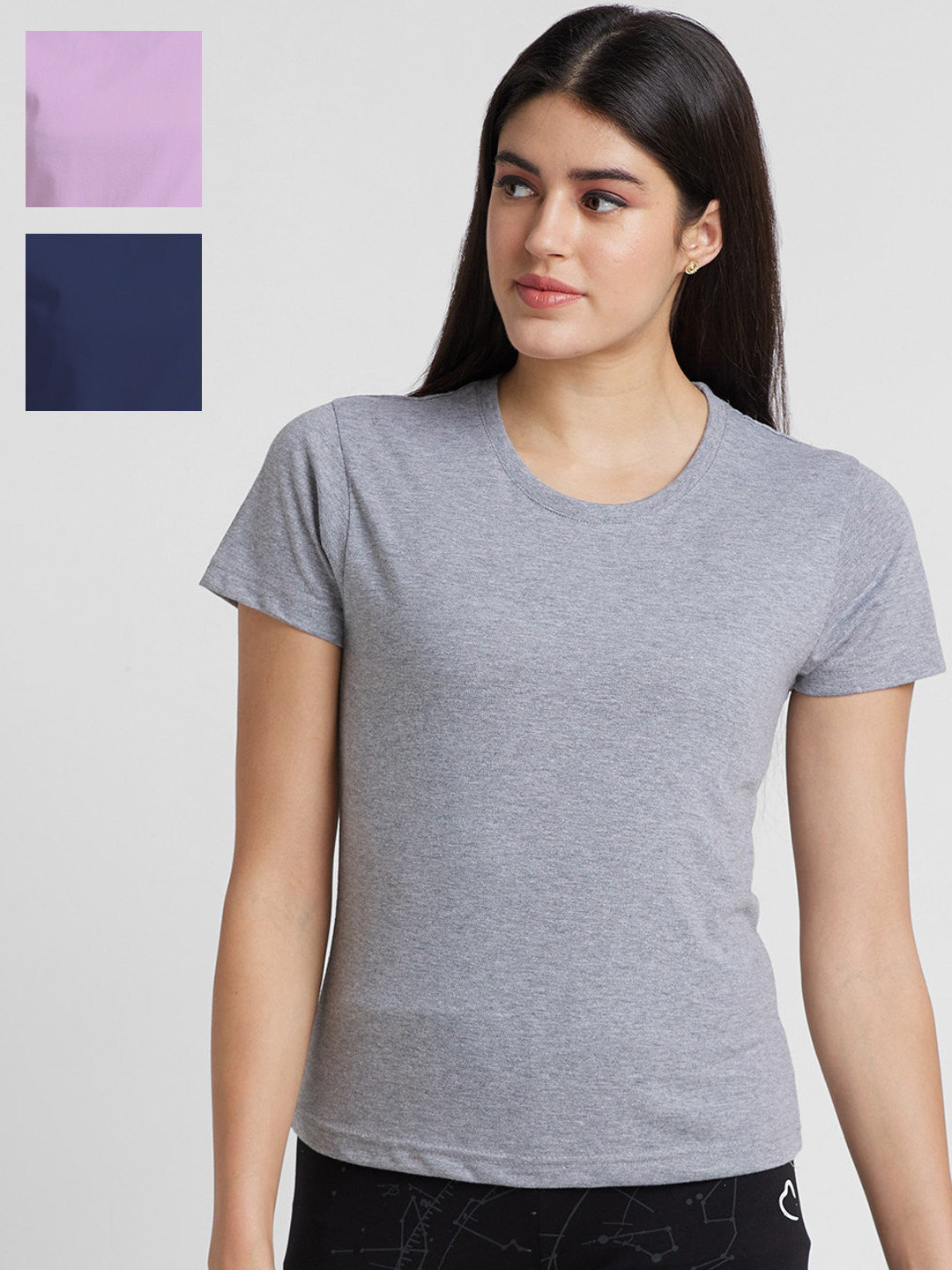 

FashionRack Pack Of 3 Cotton Tshirts, Grey