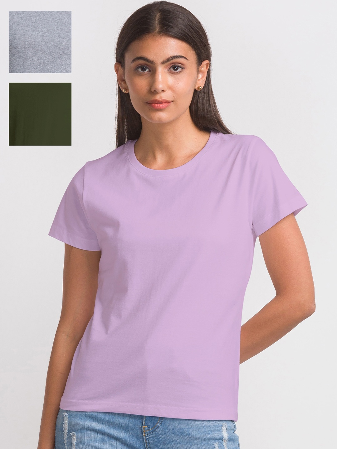 

FashionRack Pack Of 3 Cotton Tshirts, Grey