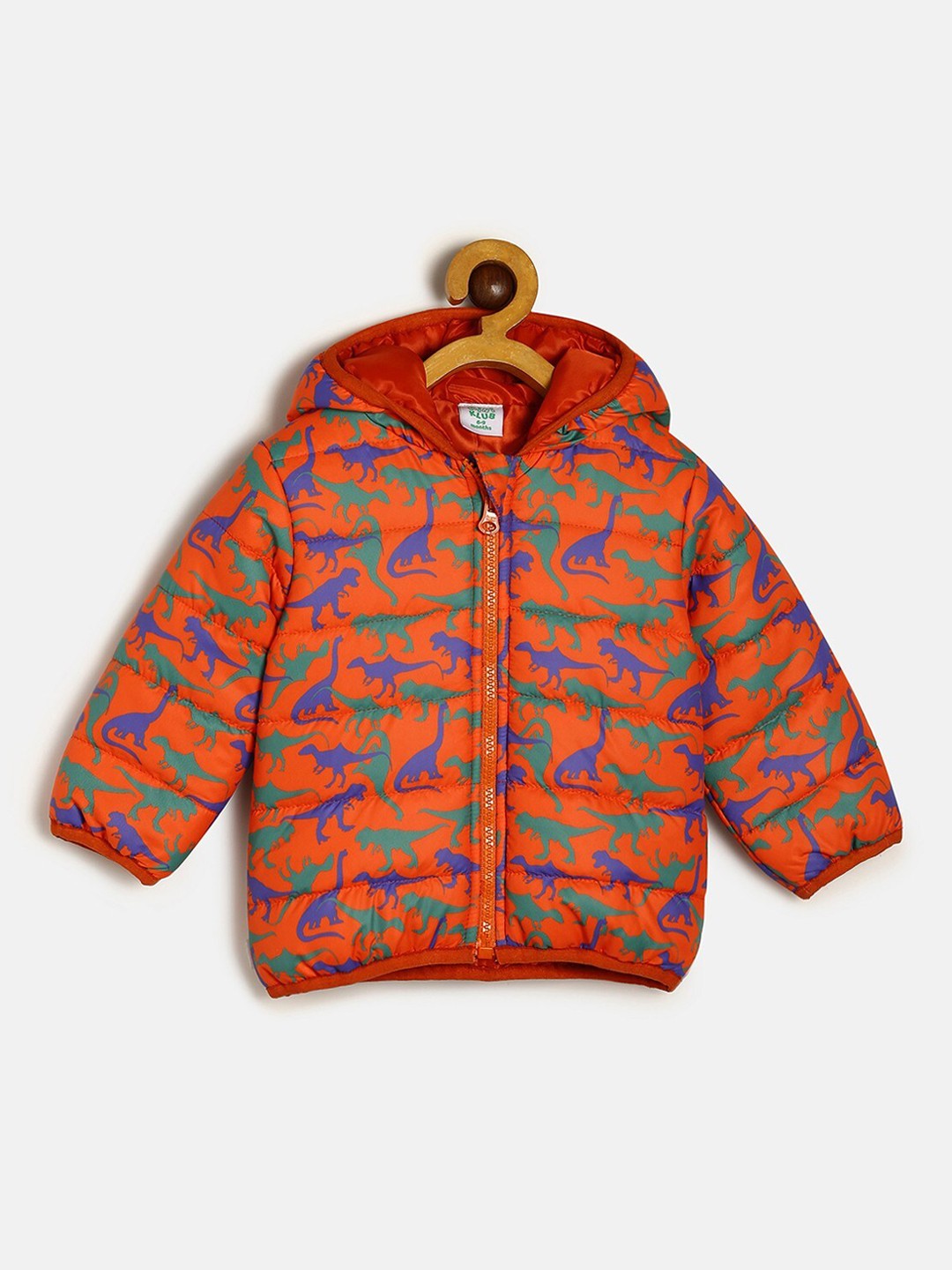 

MINI KLUB Boys Printed Lightweight Padded Jacket, Orange