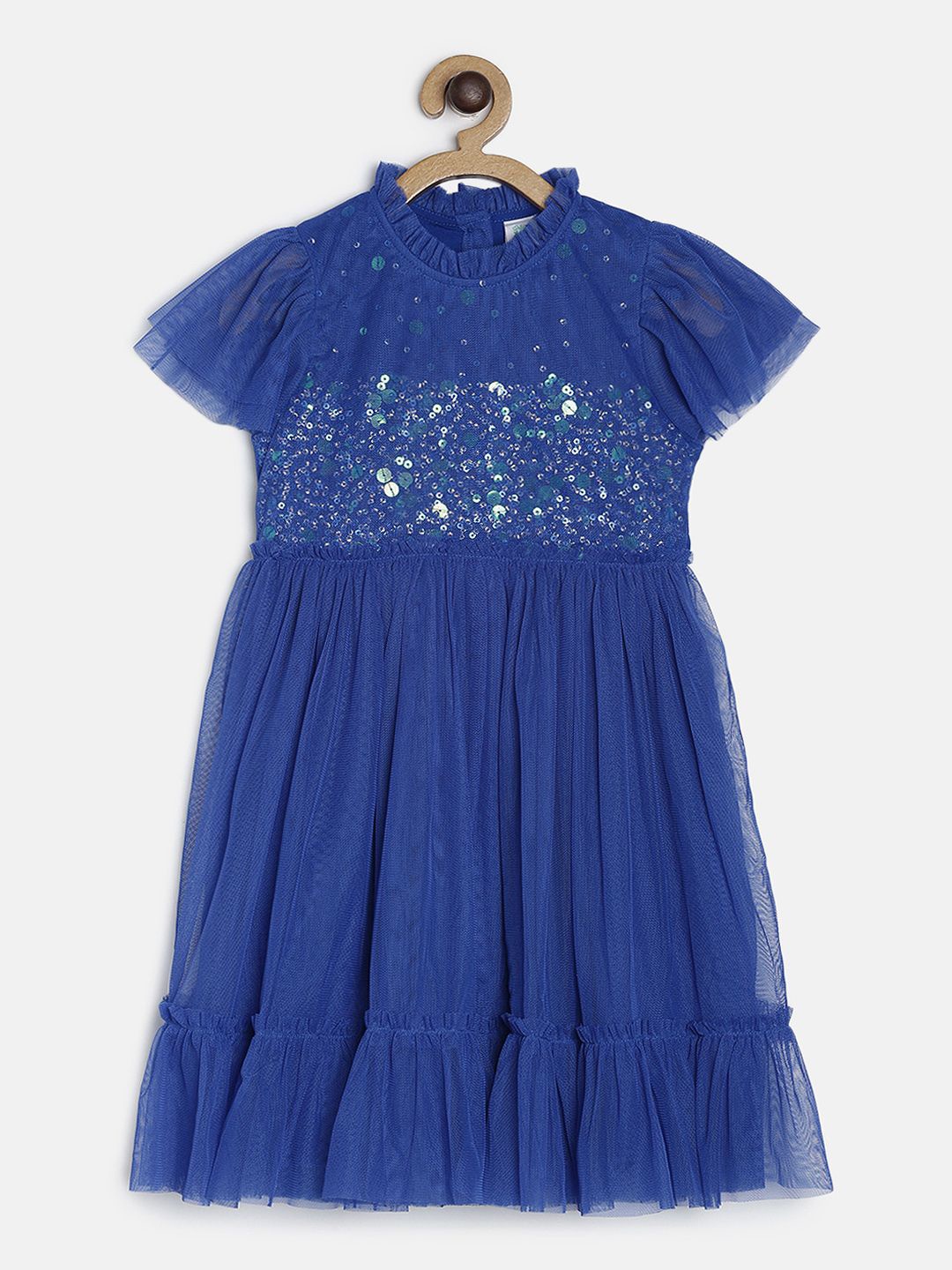 

MINI KLUB Infants Girls Embellished A-Line Dress, Blue