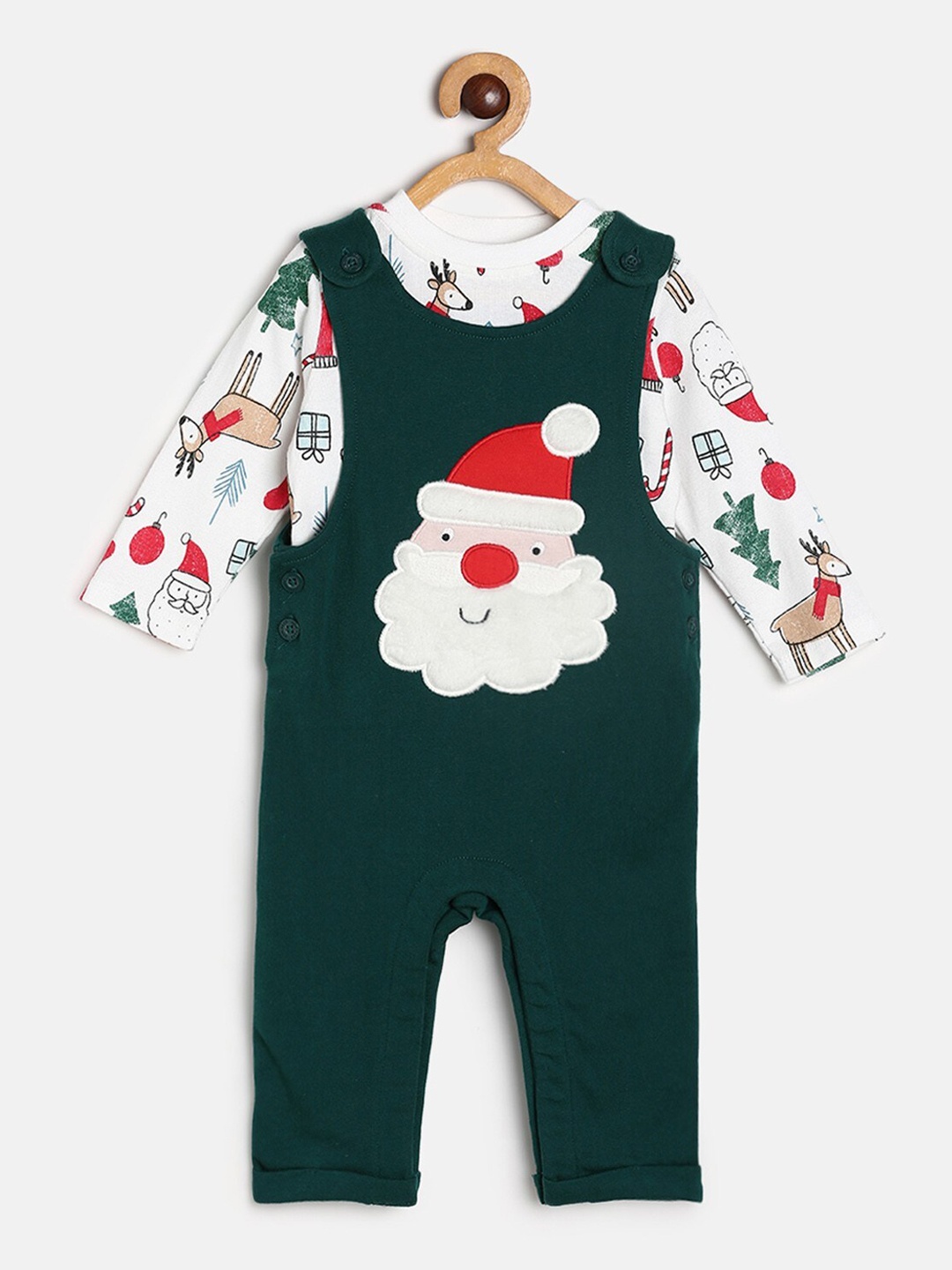 

MINI KLUB Infant Boys Printed Straight-Leg Dungarees, Green