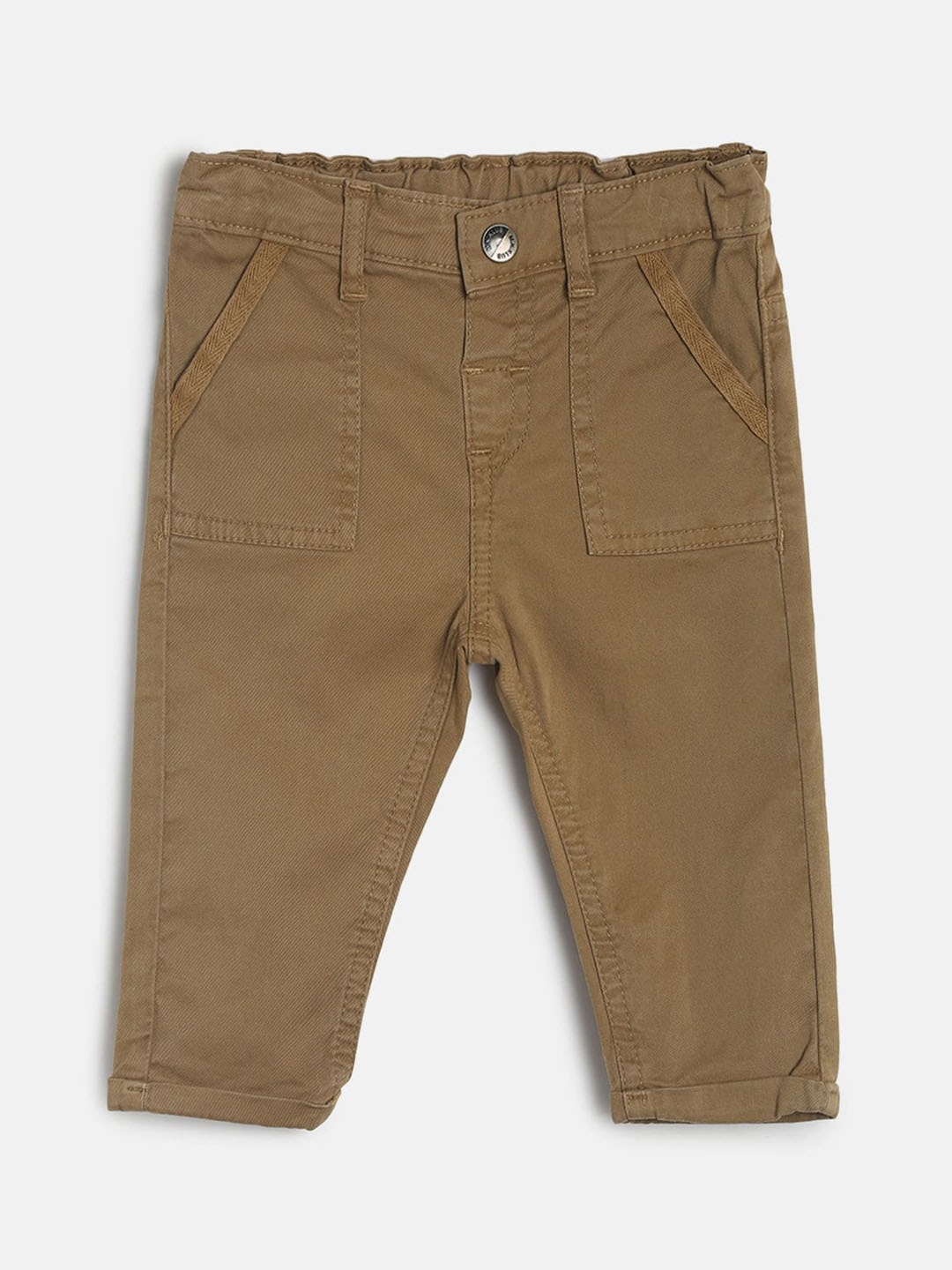 

MINI KLUB Boys Easy Wash Pure Cotton Chinos Trousers, Brown