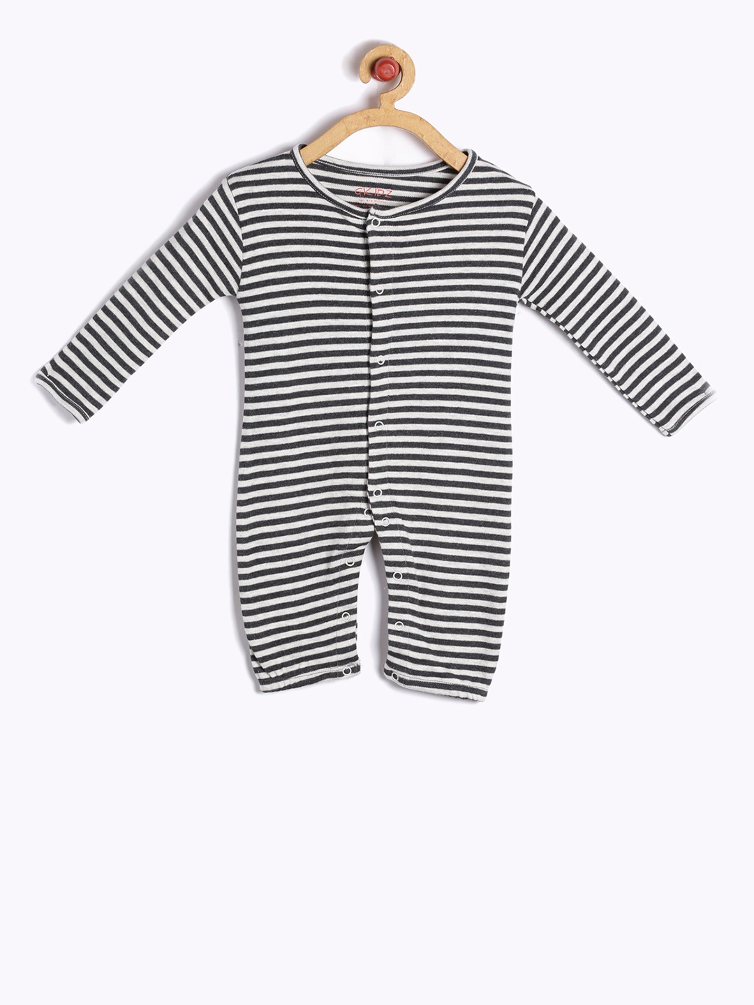 

GKIDZ Kids Charcoal Grey Striped Romper