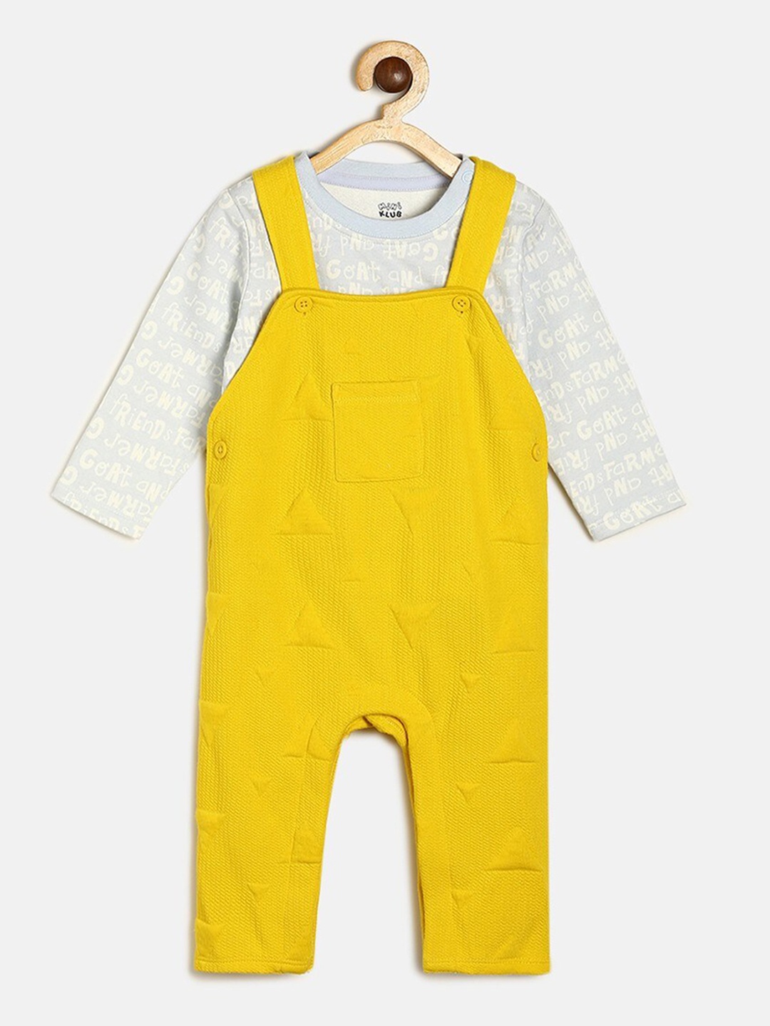 

MINI KLUB Infant Cotton Dungaree Set, Yellow