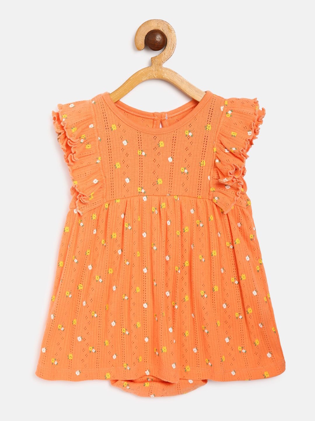 

MINI KLUB Infants Printed Cotton Bodysuit, Orange