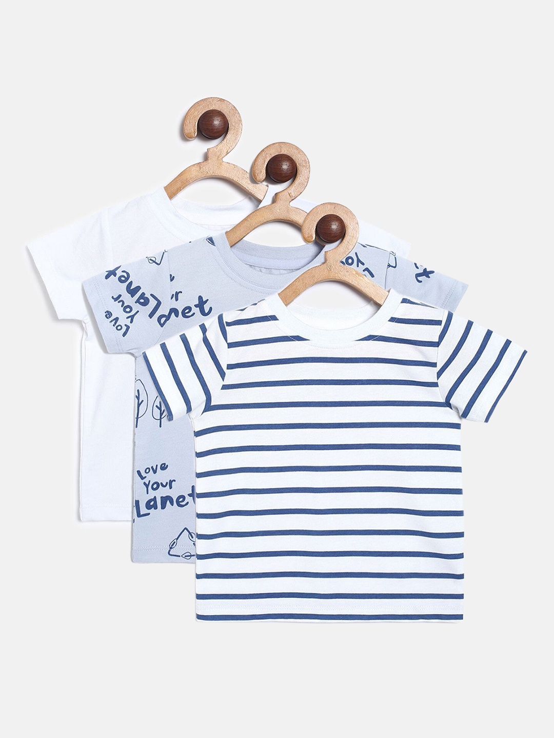 

MINI KLUB Boys Pack Of 3 Printed T-shirts, White