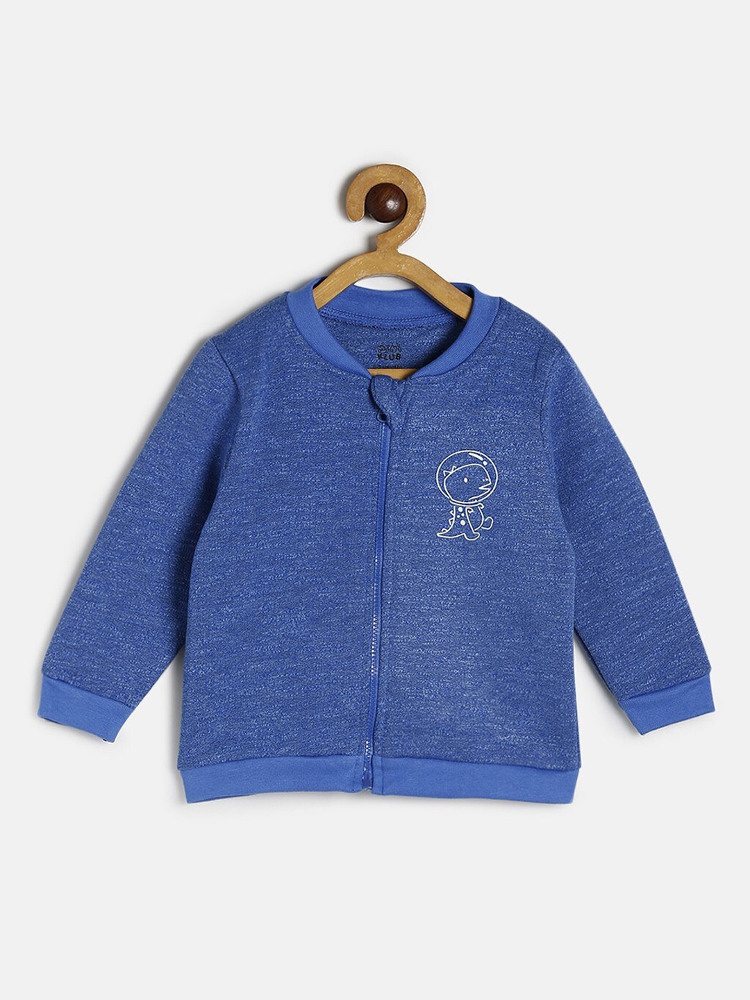 

MINI KLUB Boys Printed Front-Open Sweatshirt, Blue