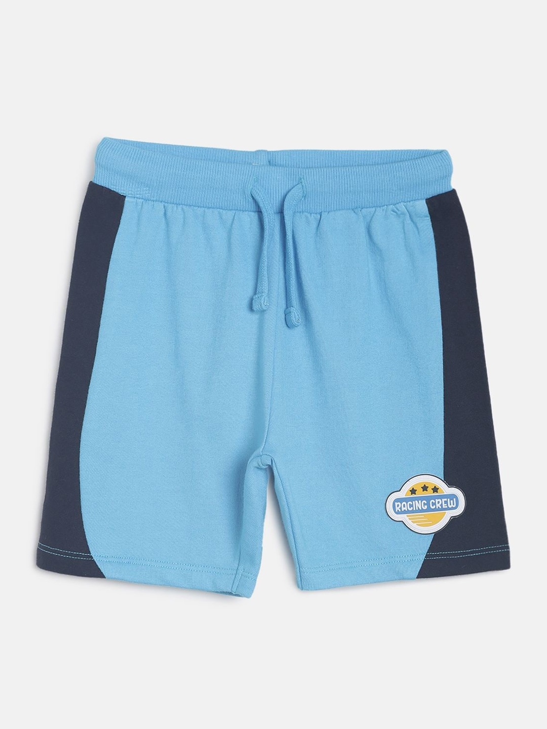 

MINI KLUB Boys Colourblocked Pure Cotton Regular Fit Shorts, Blue