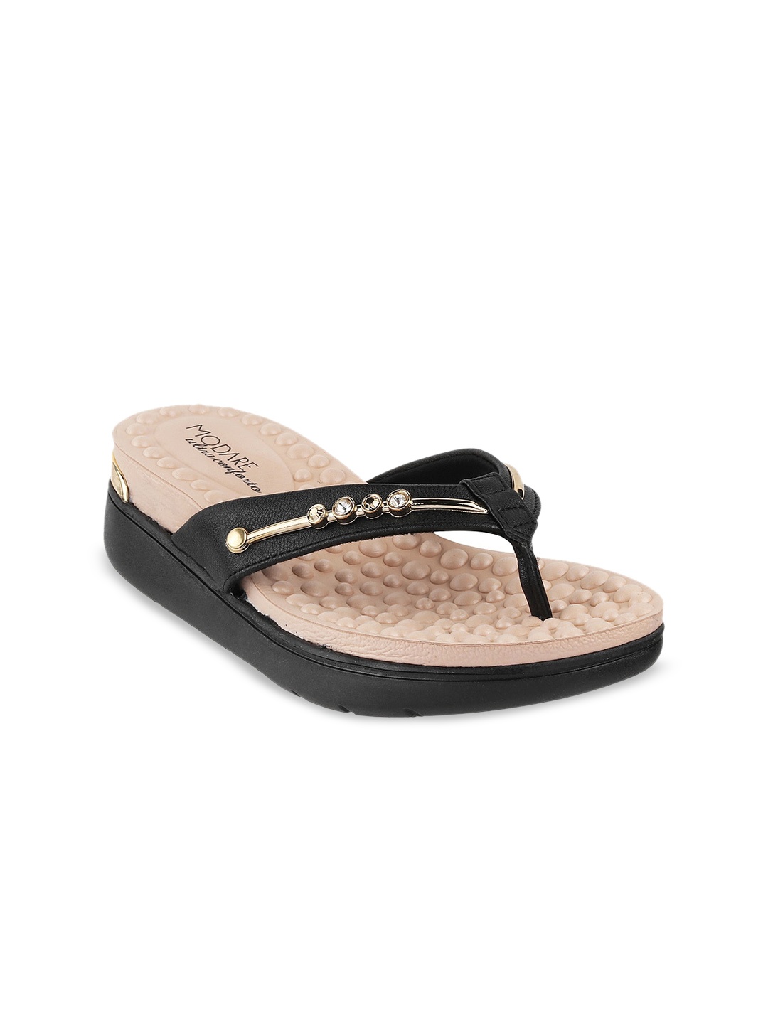 

MODARE PU Open Back Comfort Heels, Black