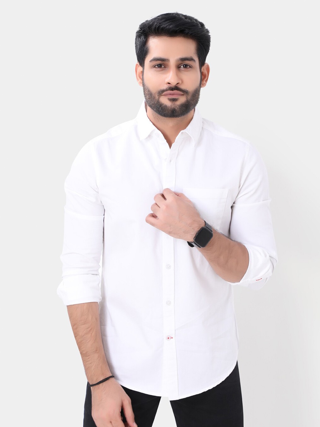 

VASTRADO Men Casual Cotton Shirt, White