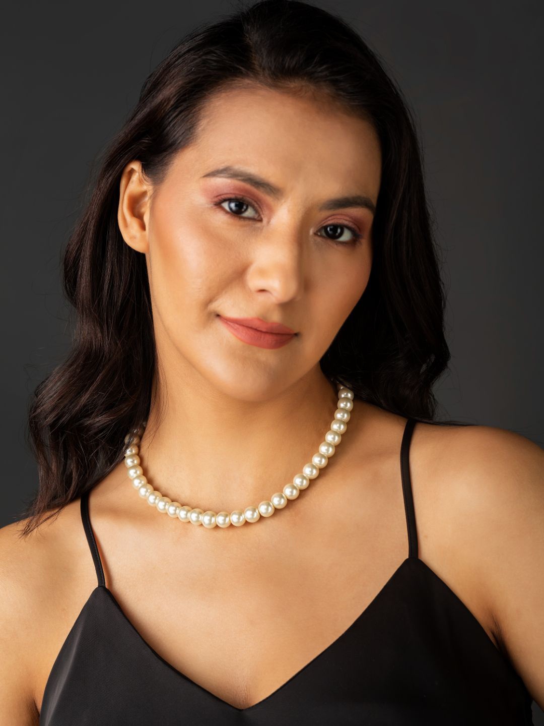 

Priyaasi Women Gold-Plated Beaded Necklace, White