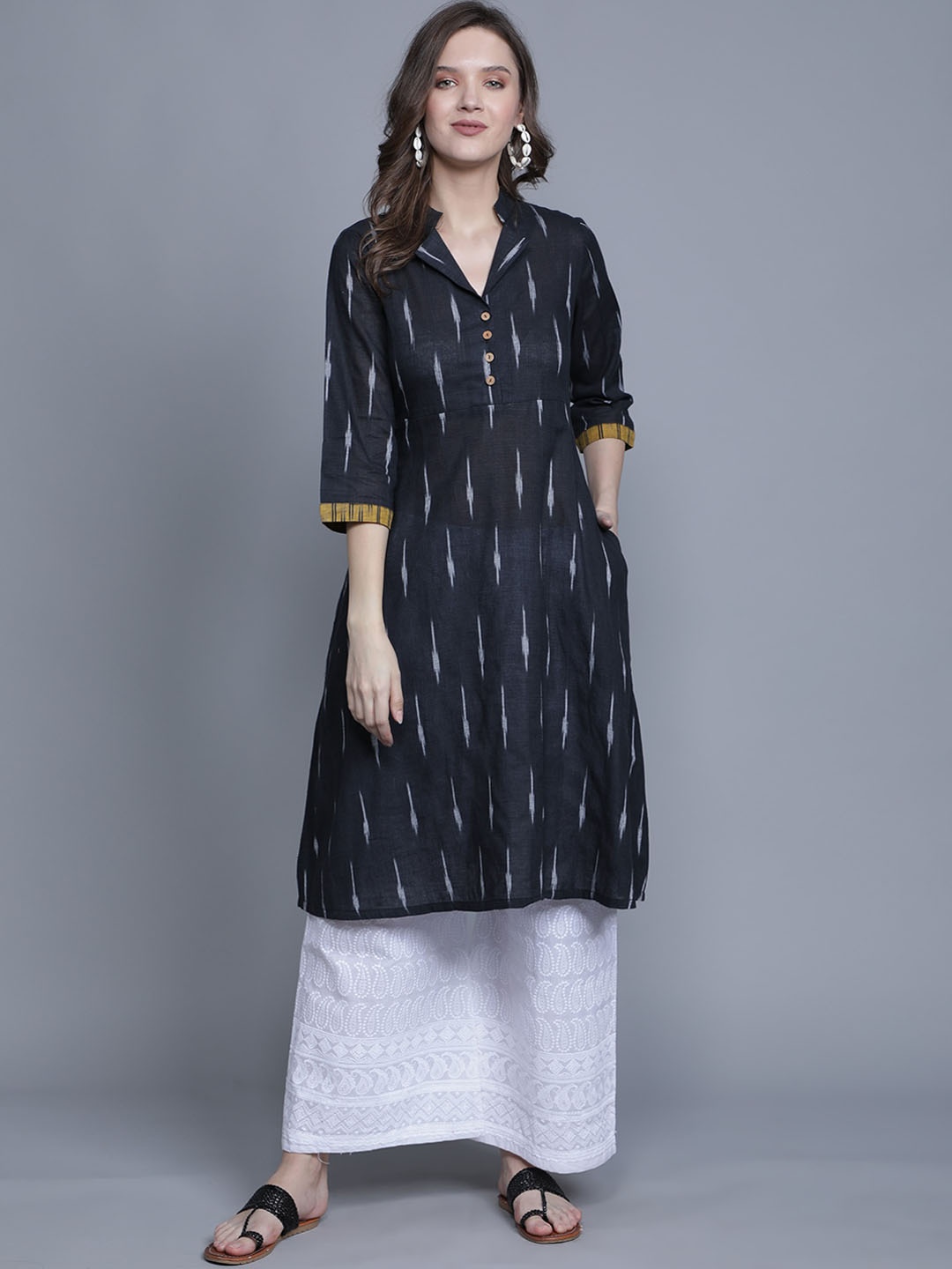

Cot'N Soft Women Printed Pure Cotton Kurta, Black