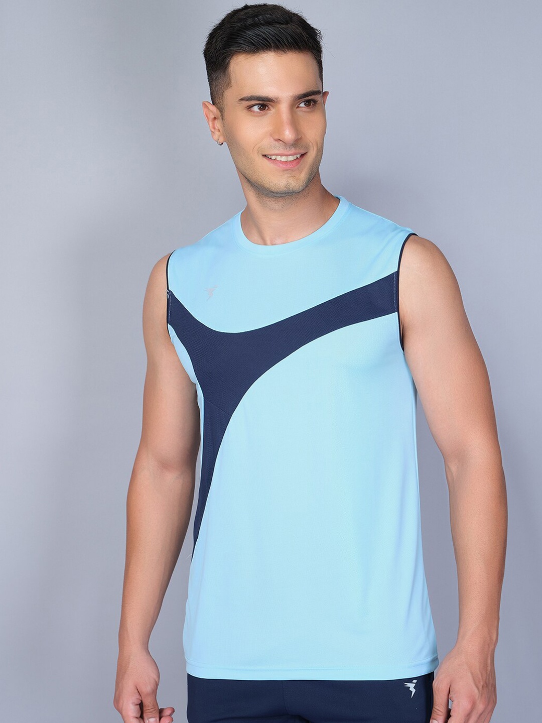 

Technosport Men Anti Ordour Gym Vest, Turquoise blue