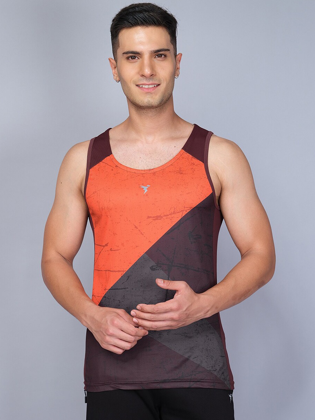 

Technosport Colourblocked Anti-Odour Gym Vest, Burgundy