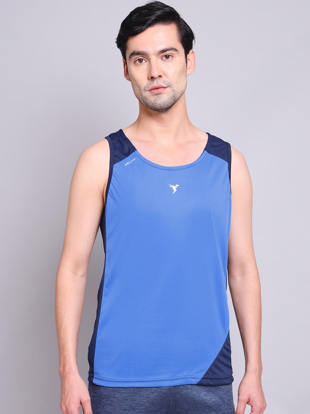 

Technosport Men Colourblocked Anti Ordour Gym Vest, Turquoise blue