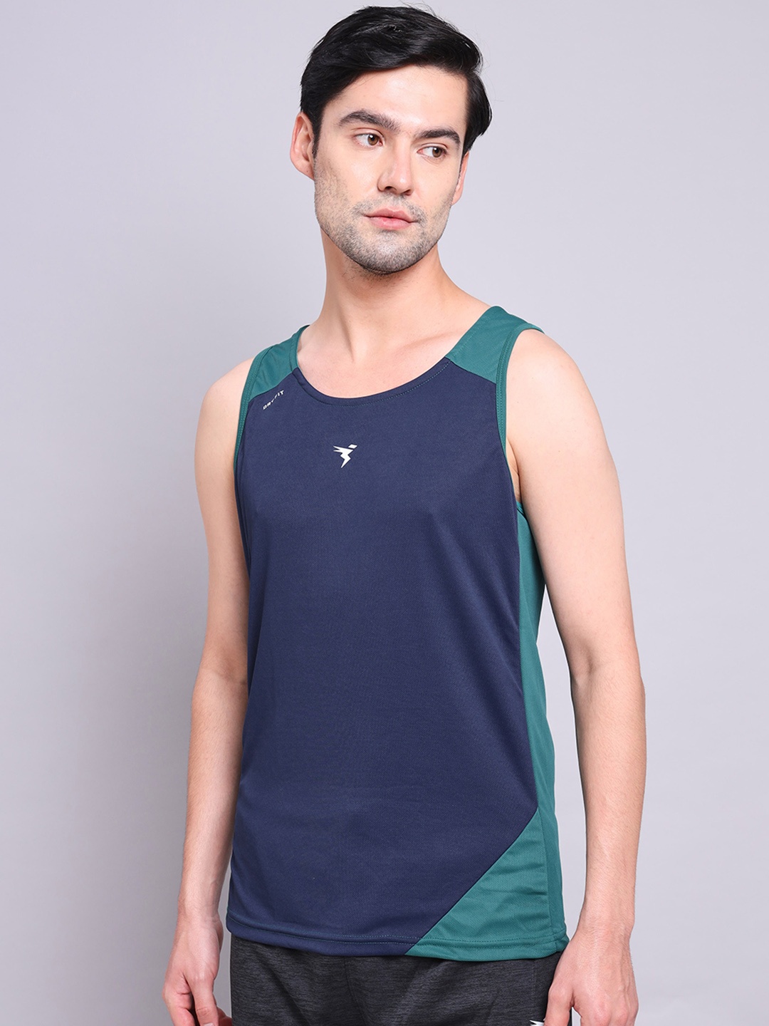 

Technosport Colourblocked Anti Ordour Gym Vest, Navy blue