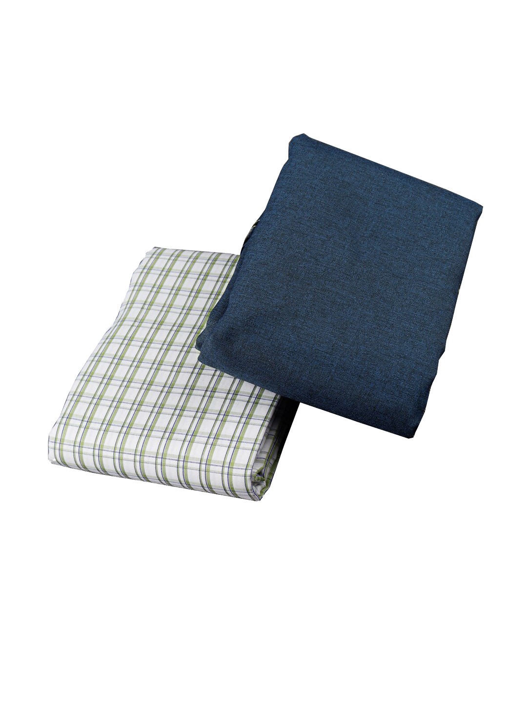 

Ramraj Men Checked Cotton Shirt &Trouser Clothing Fabric, Green