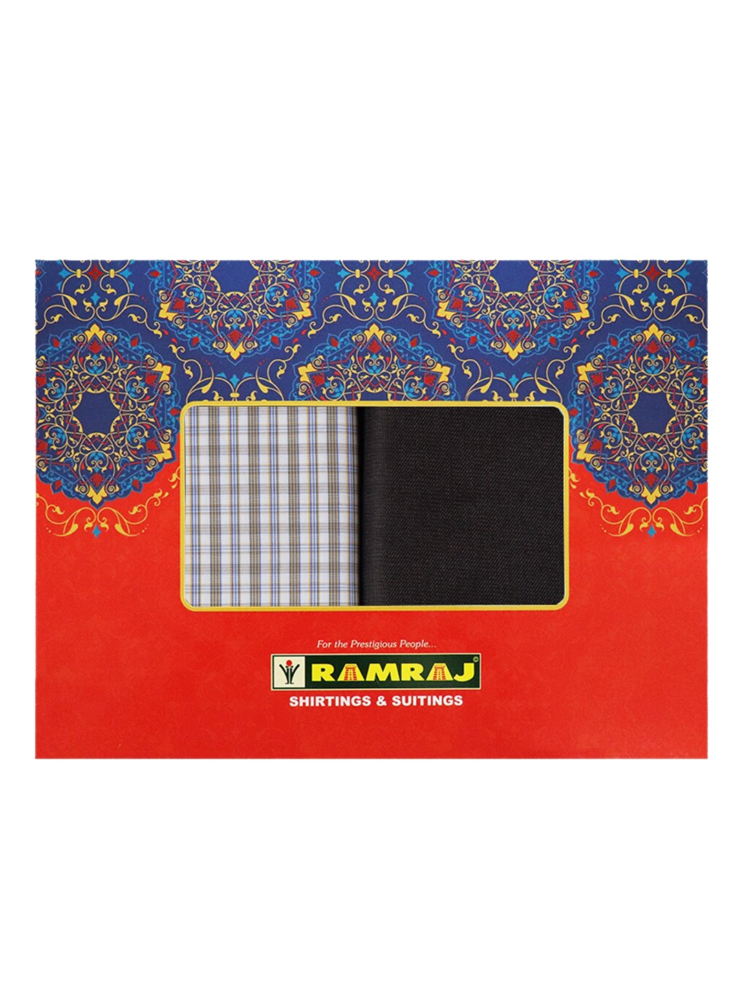 

Ramraj Men Checked Shirt & Trouser Cotton Clothing Fabric Set, Brown