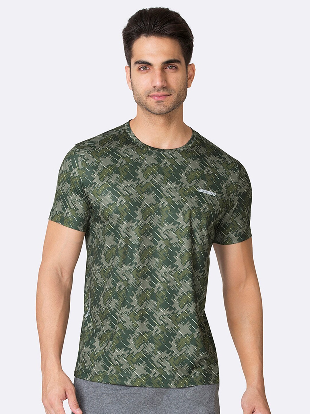 

Van Heusen Men Abstract Printed T-shirt, Olive