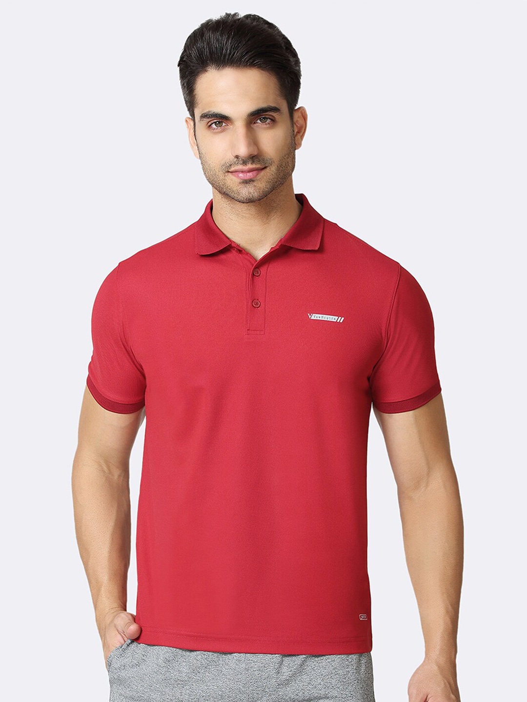 

Van Heusen Performance Swift Dry Anti Stat Polo T-Shirt, Red