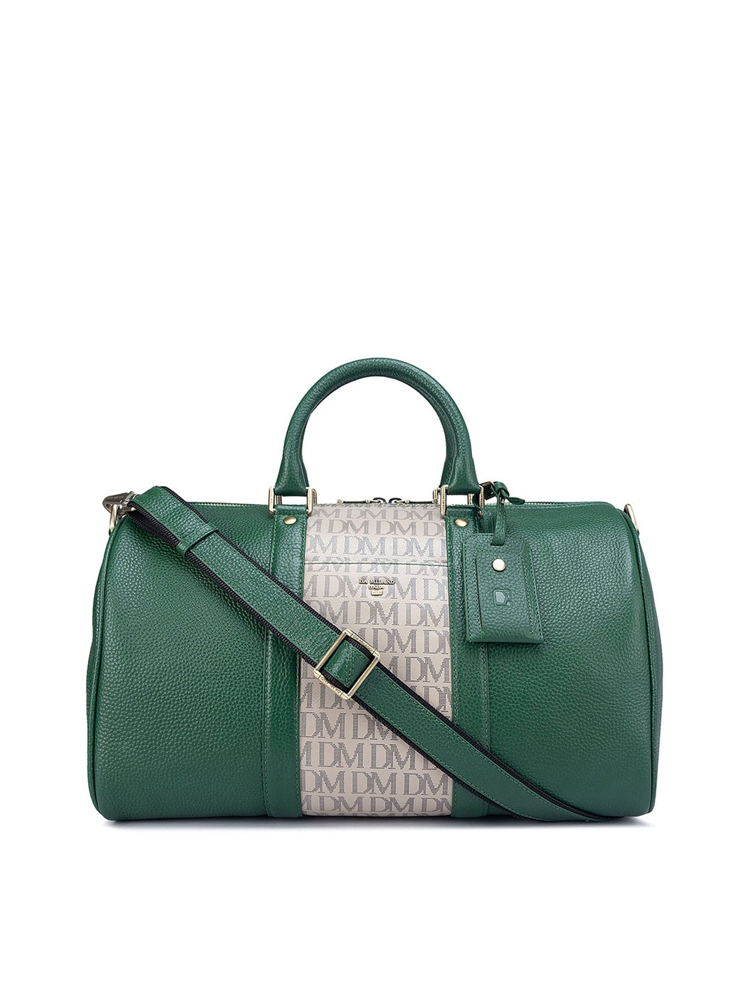 

Da Milano Colorblocked Duffel Bag, Green