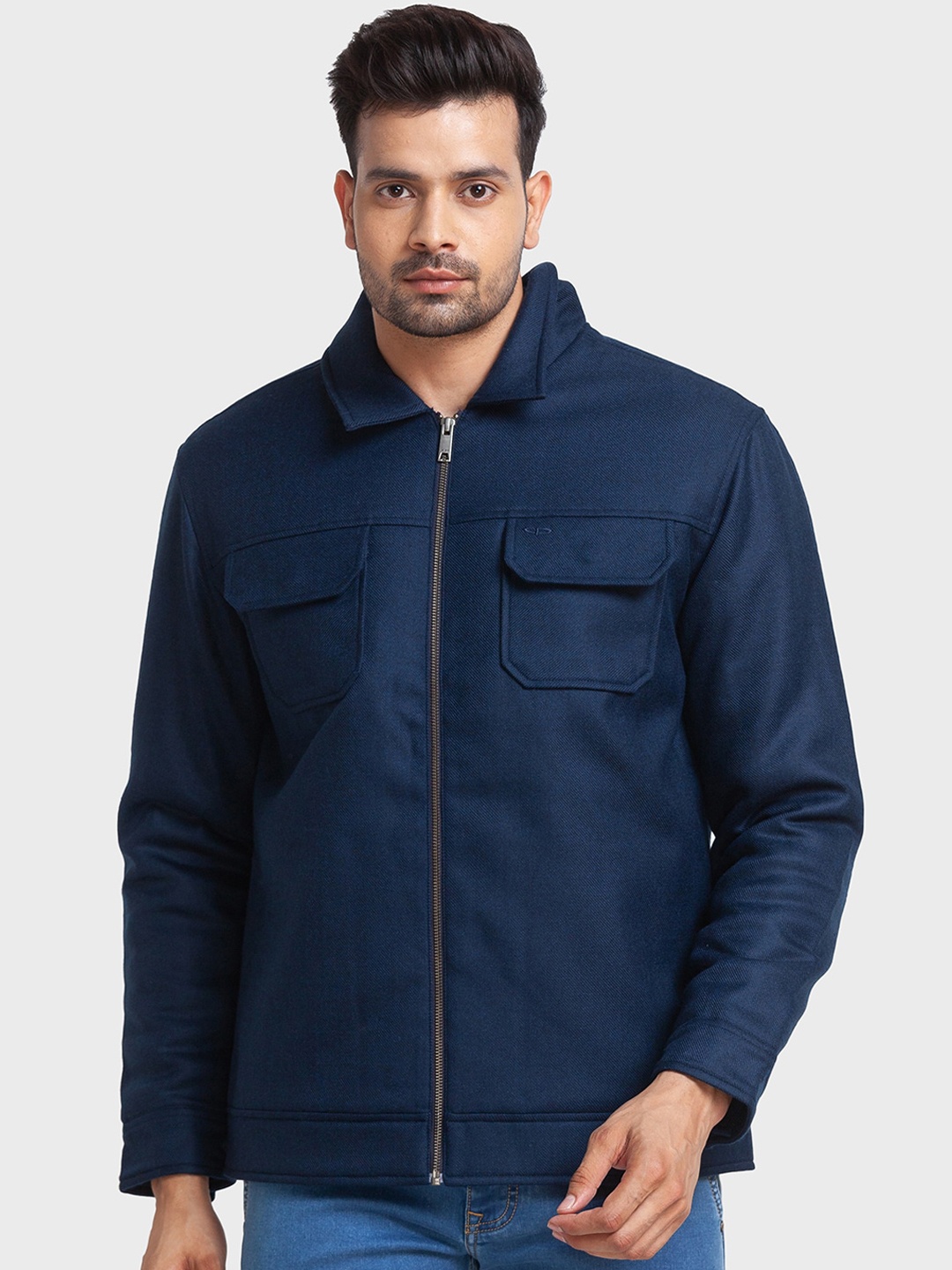 

ColorPlus Men Long Sleeved Bomber Jacket, Navy blue