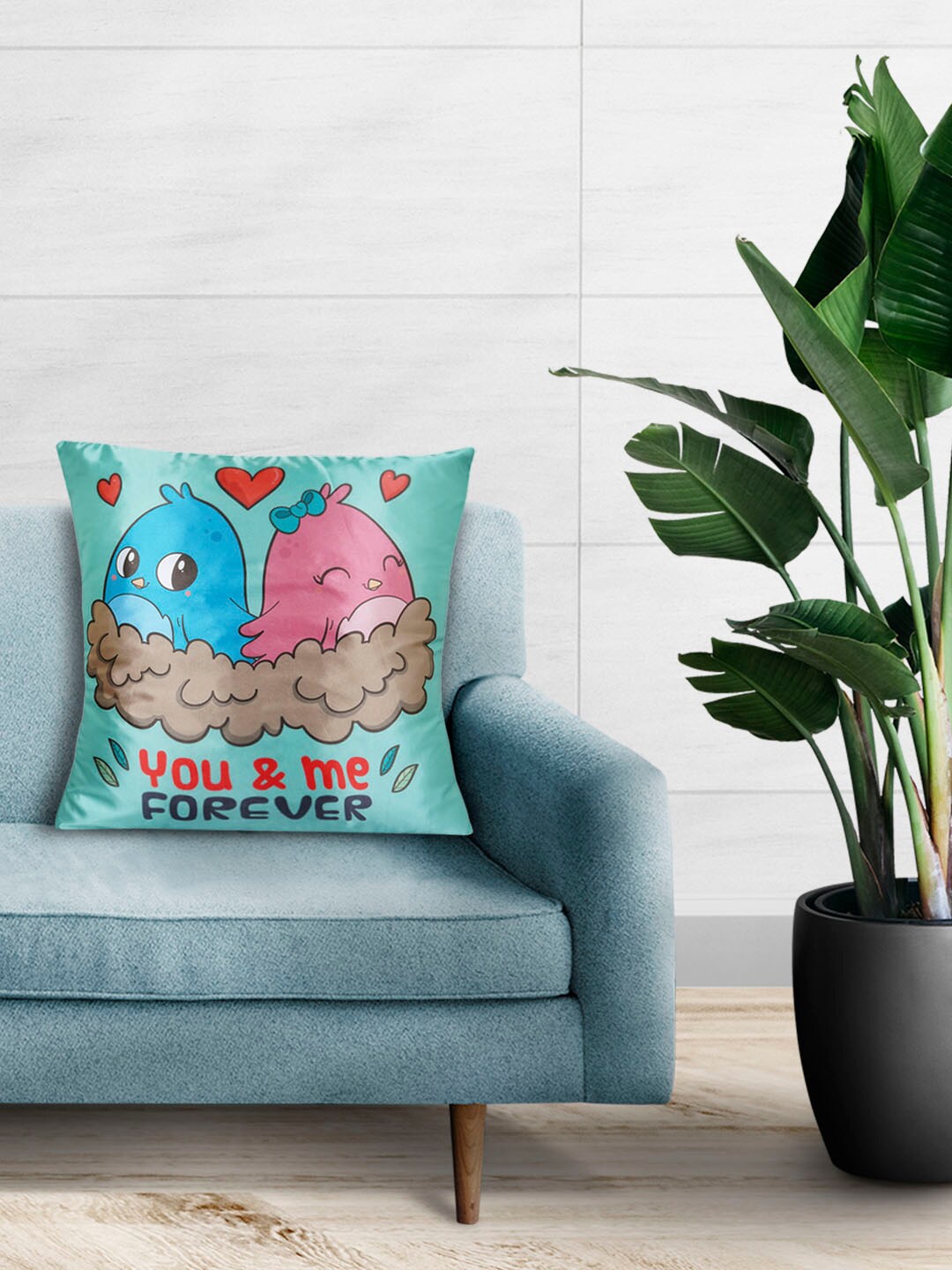 

Crazy Corner Green Valentine Day Gift Printed Cushions