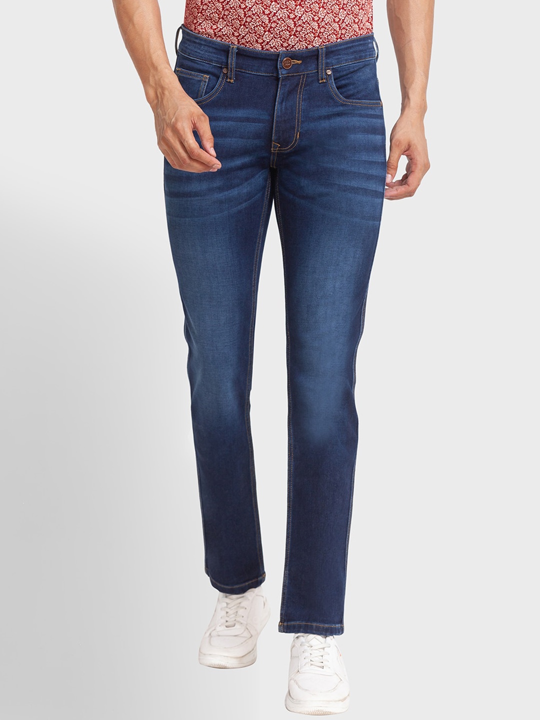 

ColorPlus Men Tapered Fit Light Fade Jeans, Blue