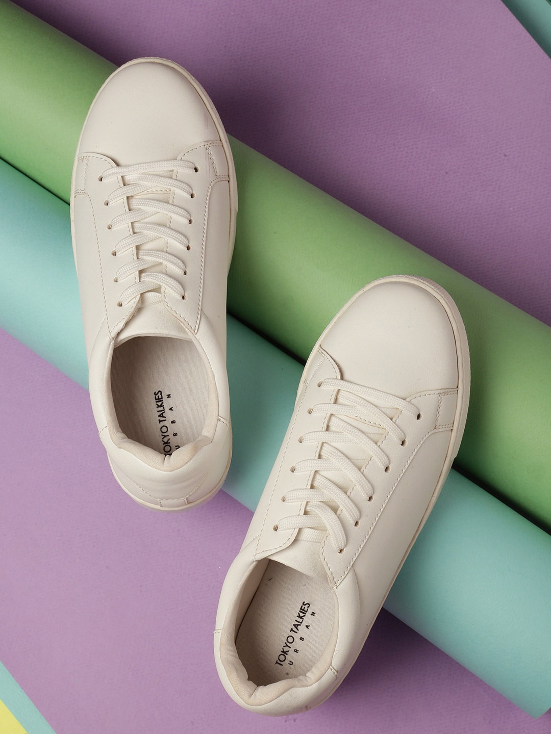 

Tokyo Talkies Women Lace-Up Sneakers, White