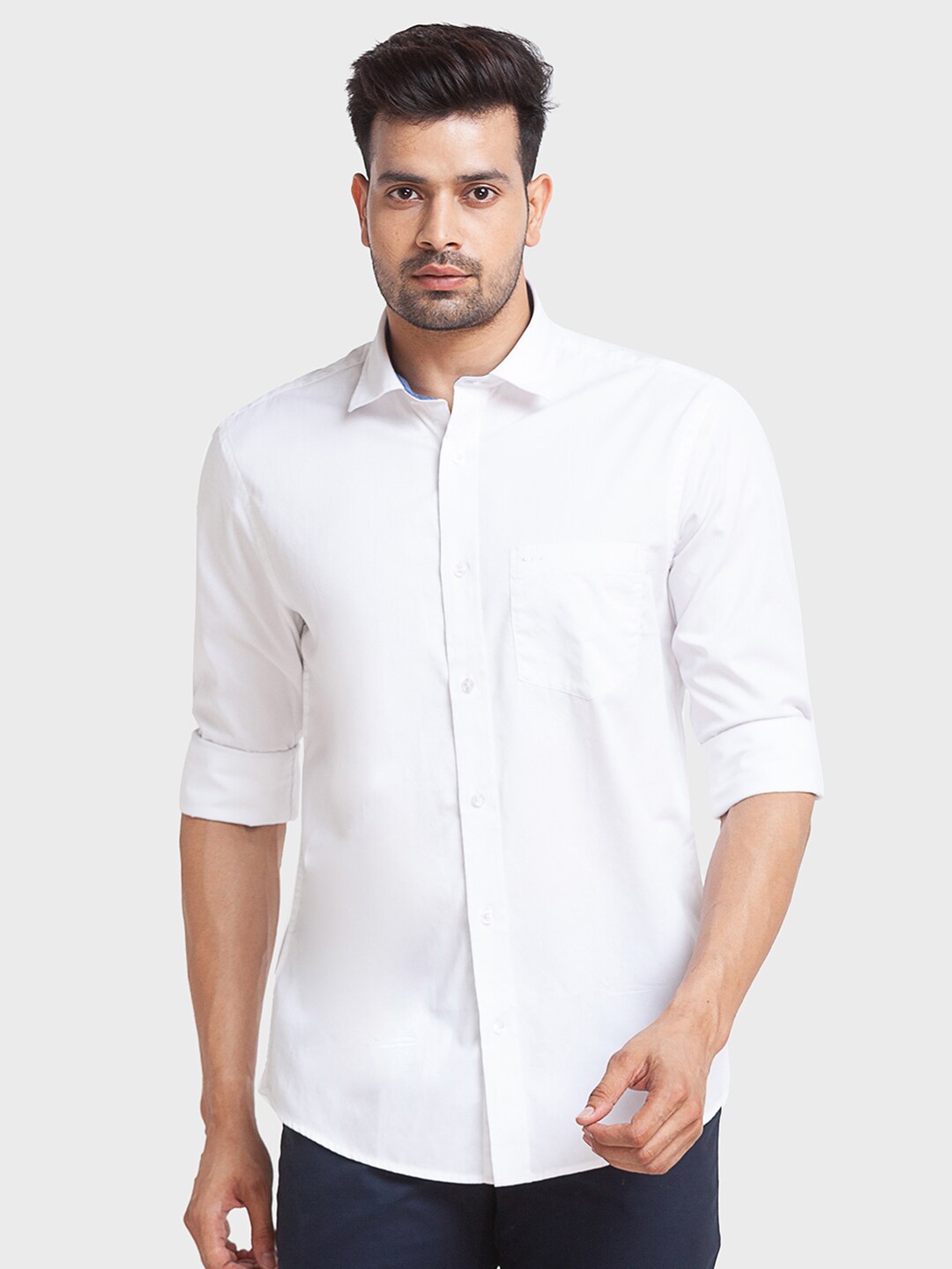 

ColorPlus Men Tailored Fit Cotton Casual Shirt, White