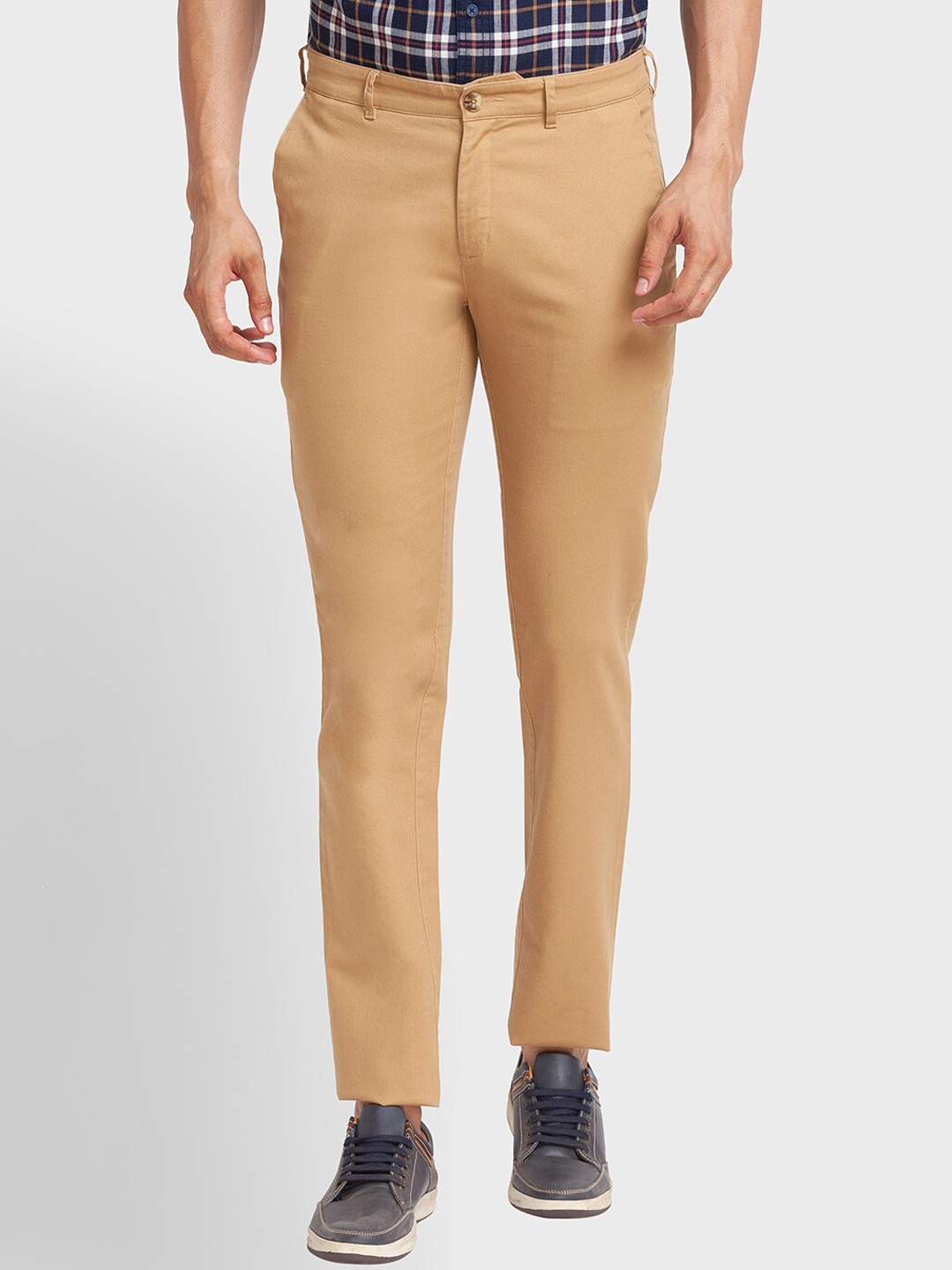 

ColorPlus Men Mid-Rise Regular Fit Trouser, Khaki