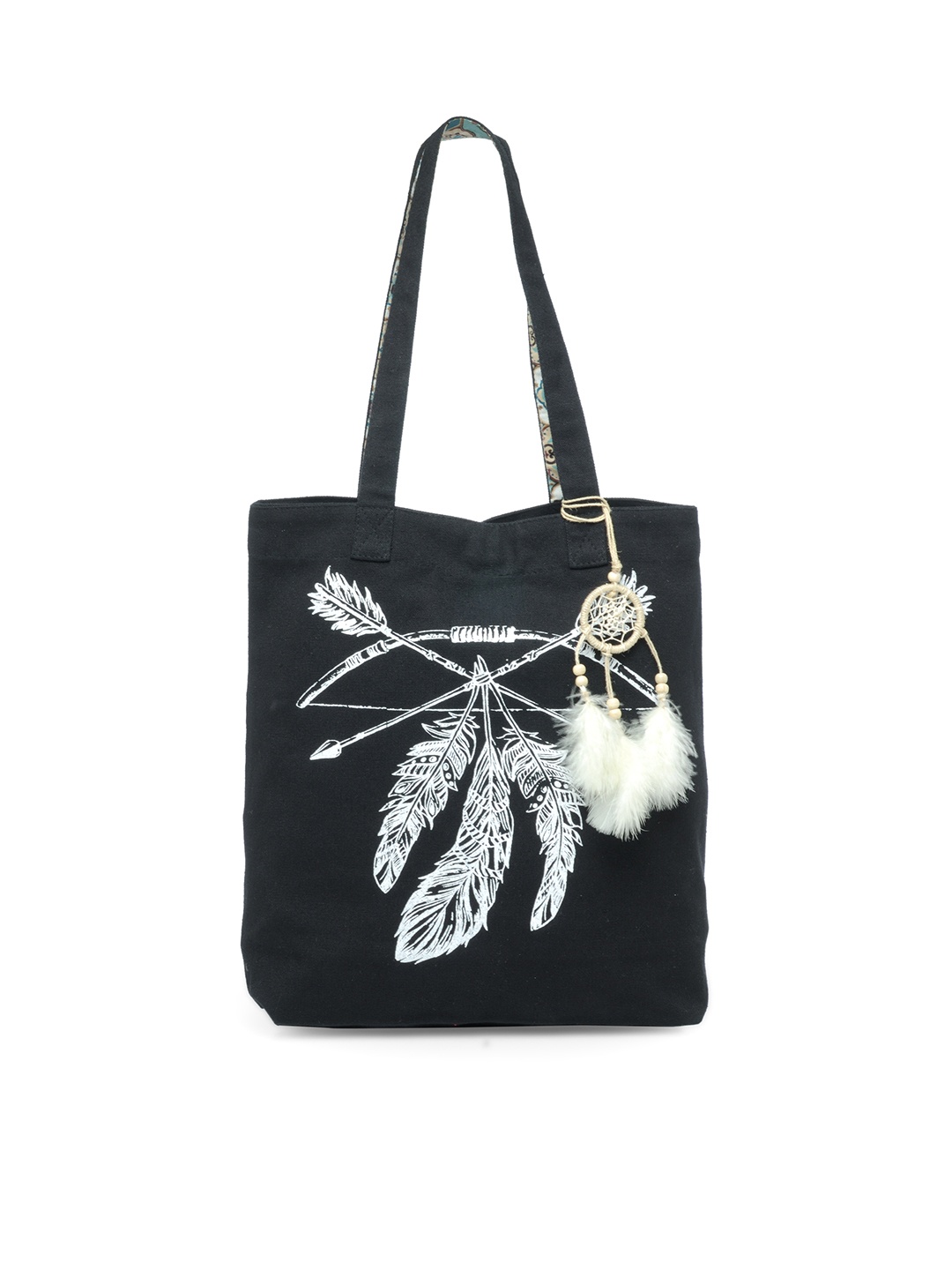 

The House of Tara Black Printed Tote Bag