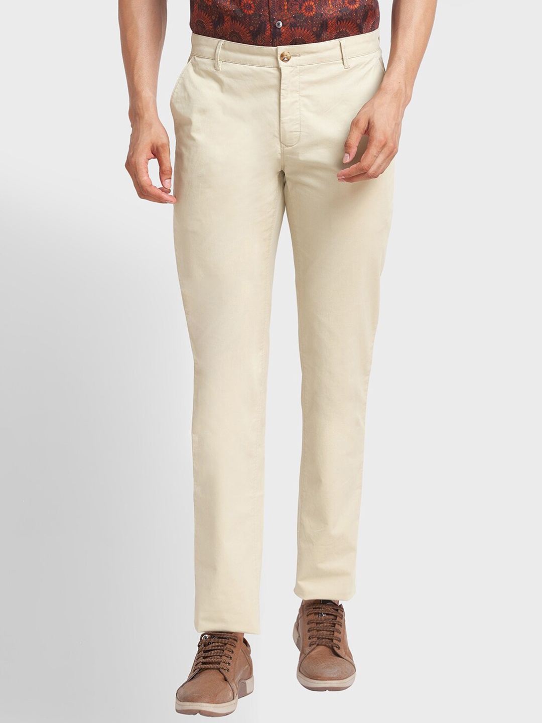 

ColorPlus Men Beige Trousers