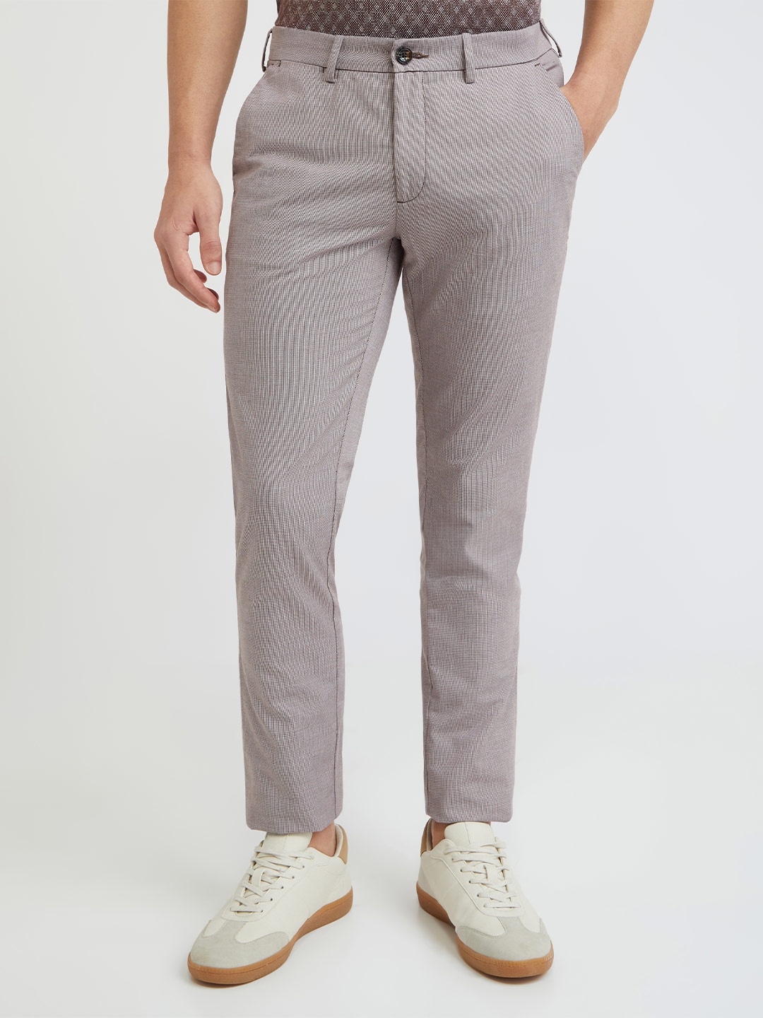 

ColorPlus Men Straight Fit Trousers, Brown
