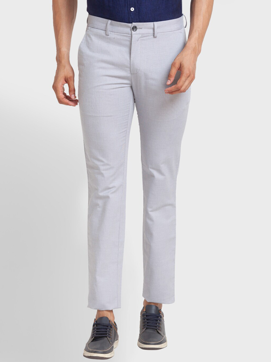 

ColorPlus Men Regular Fit Trousers, Grey