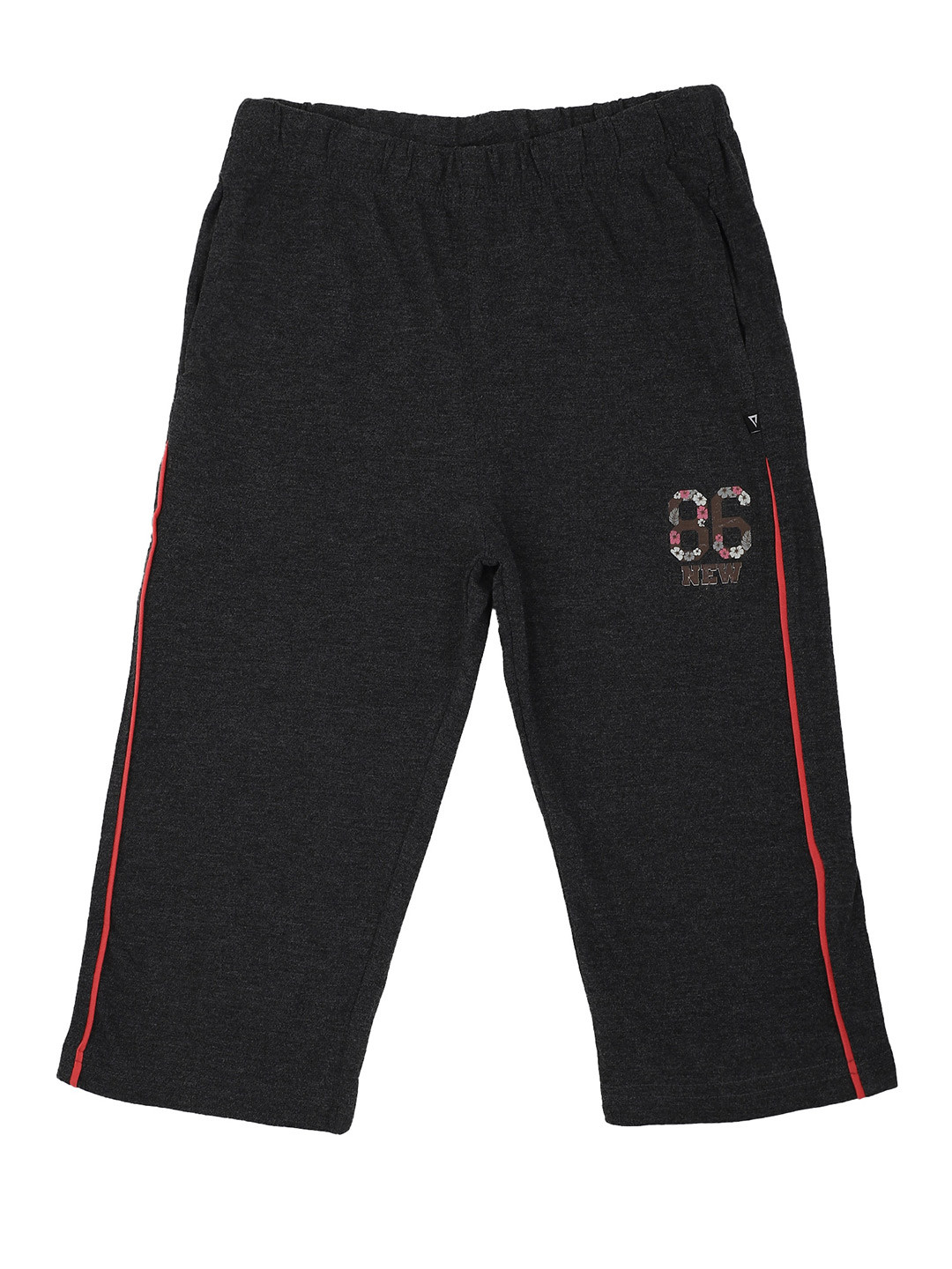 

PROTEENS Girls Solid Mid Rise Cotton Capris, Grey