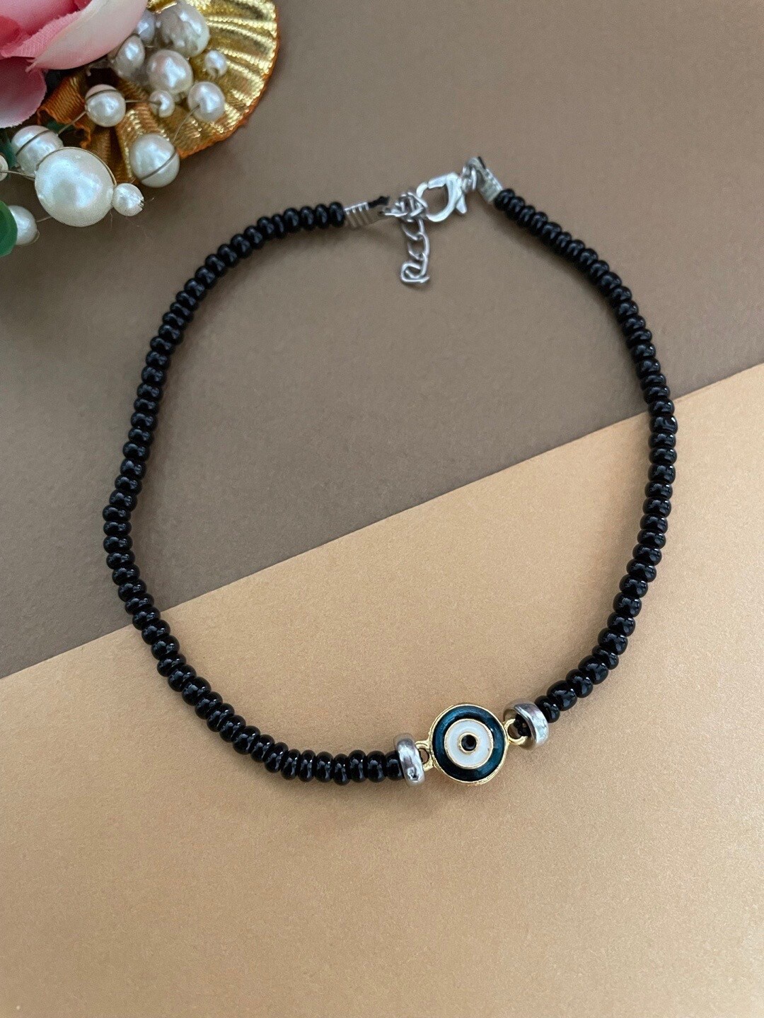 

Digital Dress Room Silver-Plated Beaded Anklet