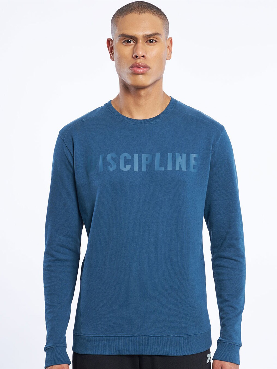 

Zymrat Men Printed Cotton Sweatshirt, Blue