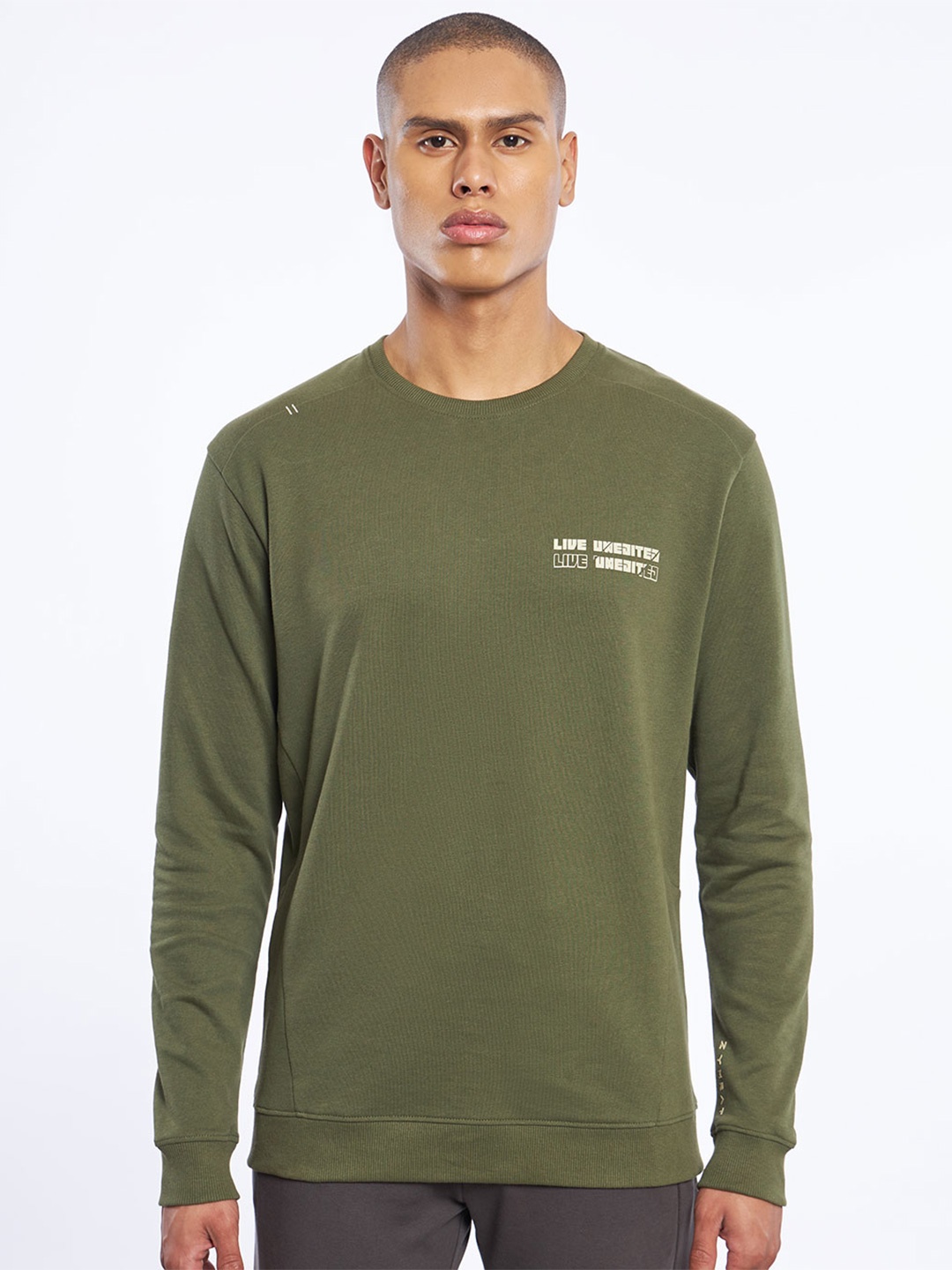 

Zymrat Men Cotton Sweatshirt, Green
