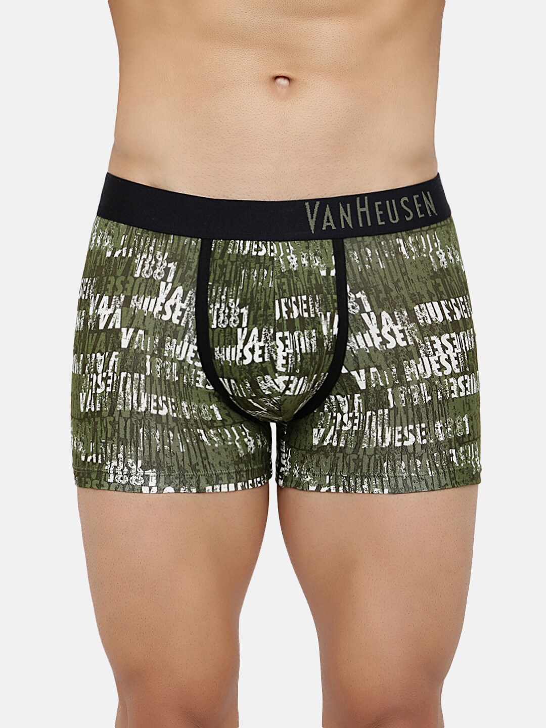 

Van Heusen Mid-Rise Typography Print Trunks IHQTR1CPW0610051, Green