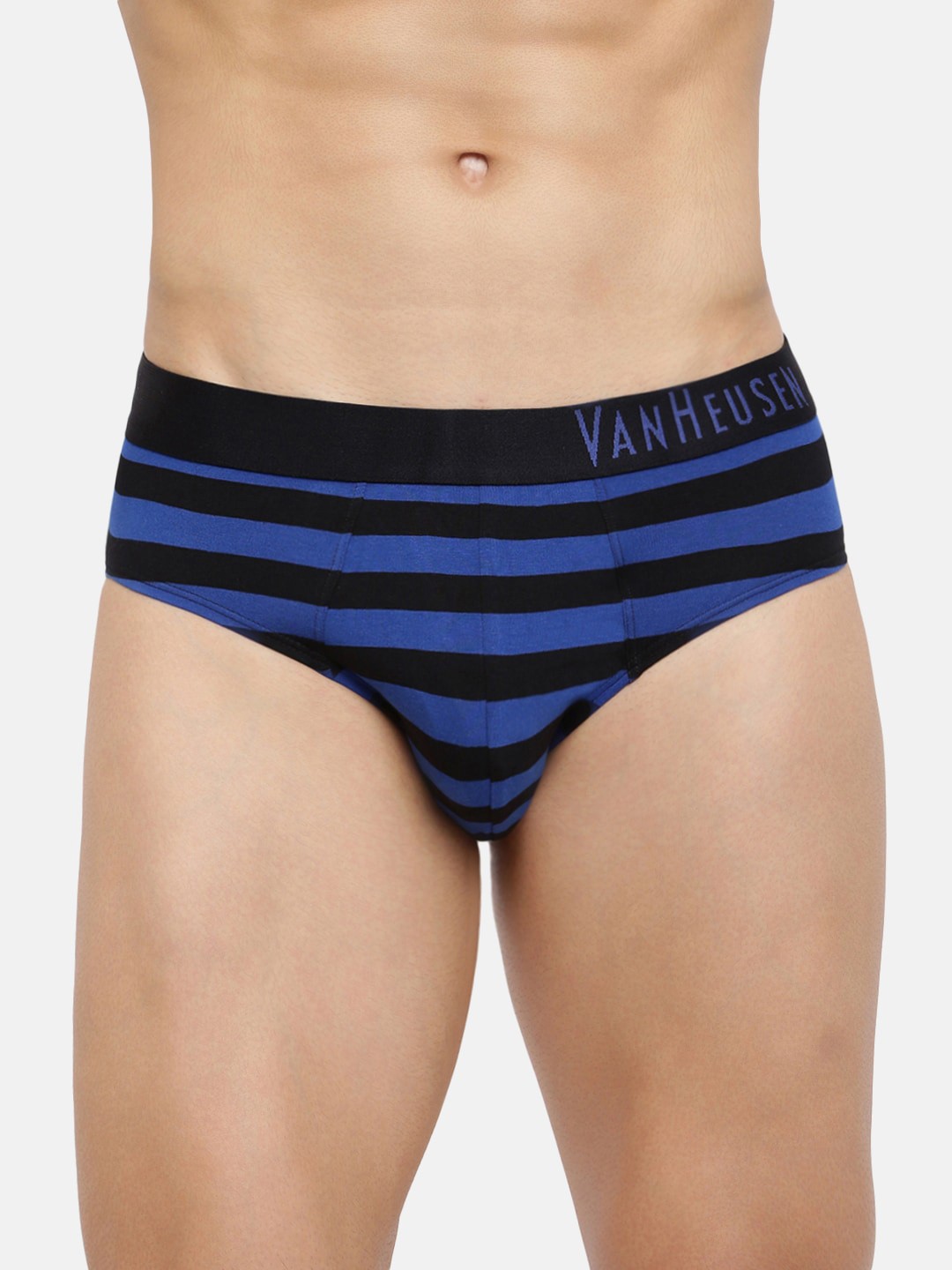 

Van Heusen Men CYS-10 Striped Colour Fresh Ultra Soft Briefs IHQBR1CCYS1010015, Black
