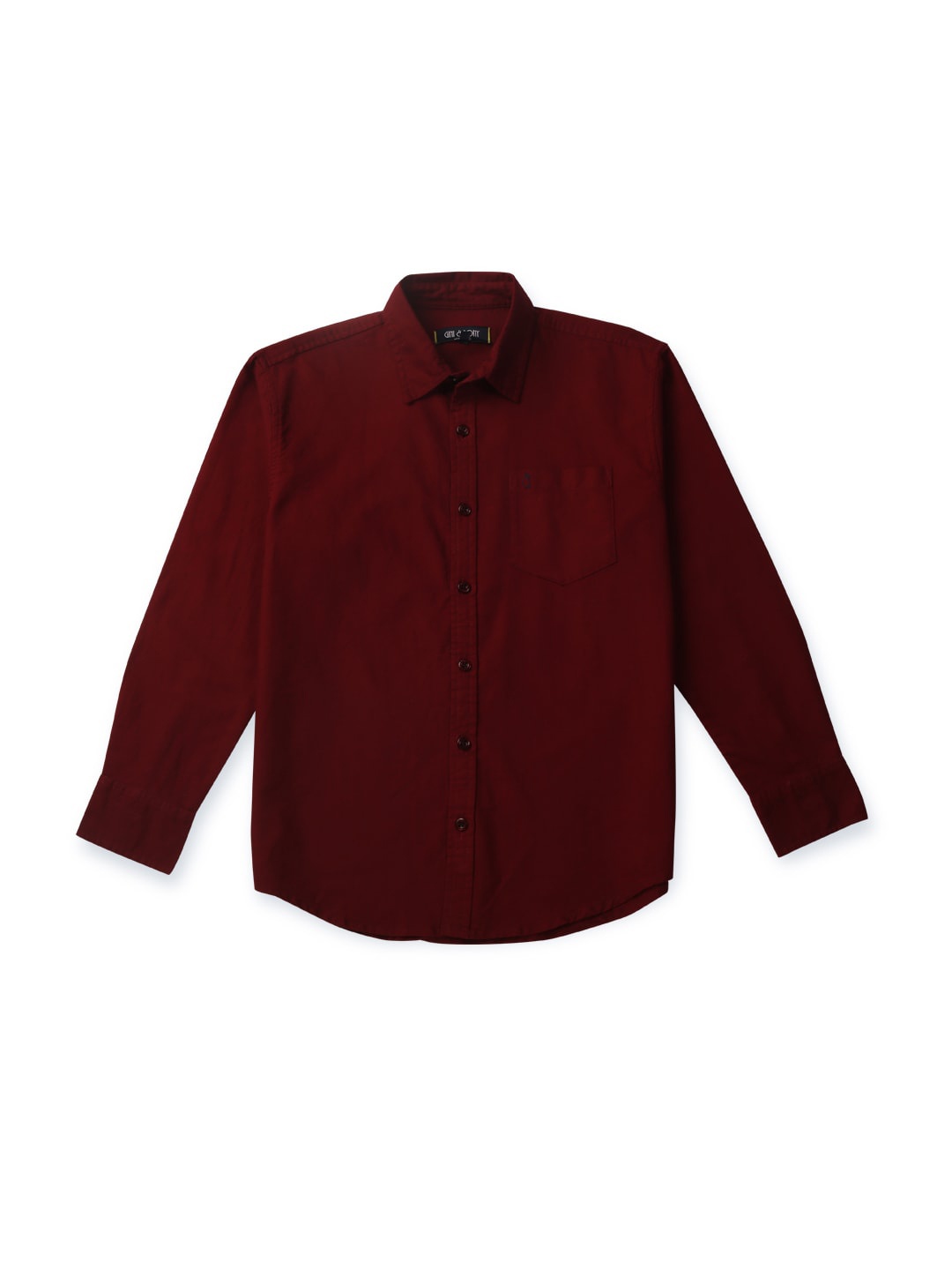 

Gini and Jony Boys Spread Collar Casual Cotton Shirt, Red