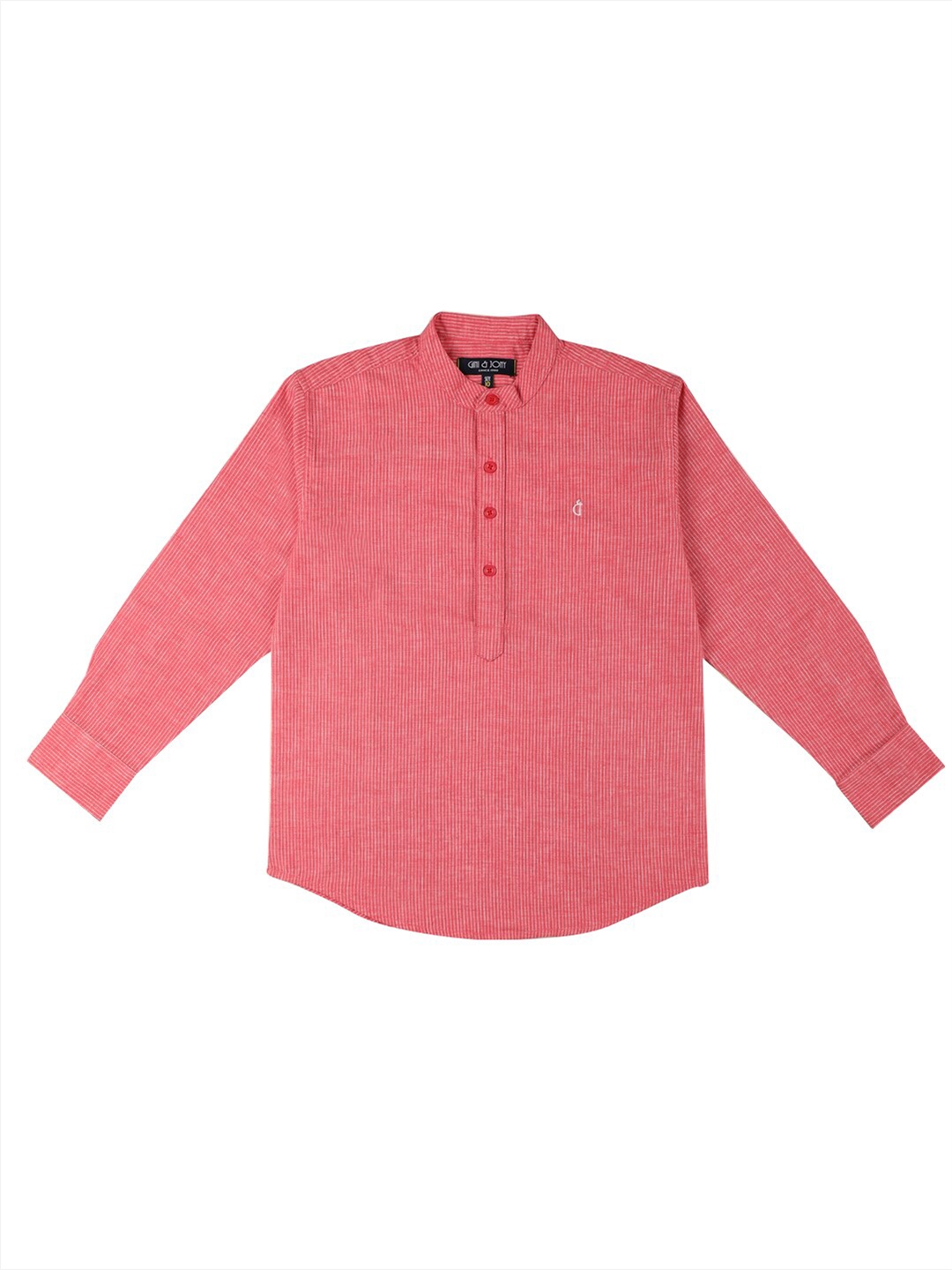 

Gini and Jony Boys Striped Casual Cotton Shirt, Red
