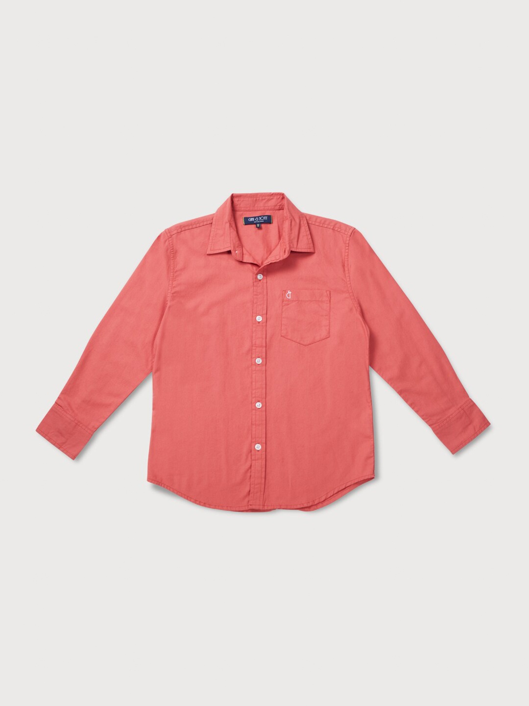 

Gini and Jony Boys Cotton Casual Shirt, Coral