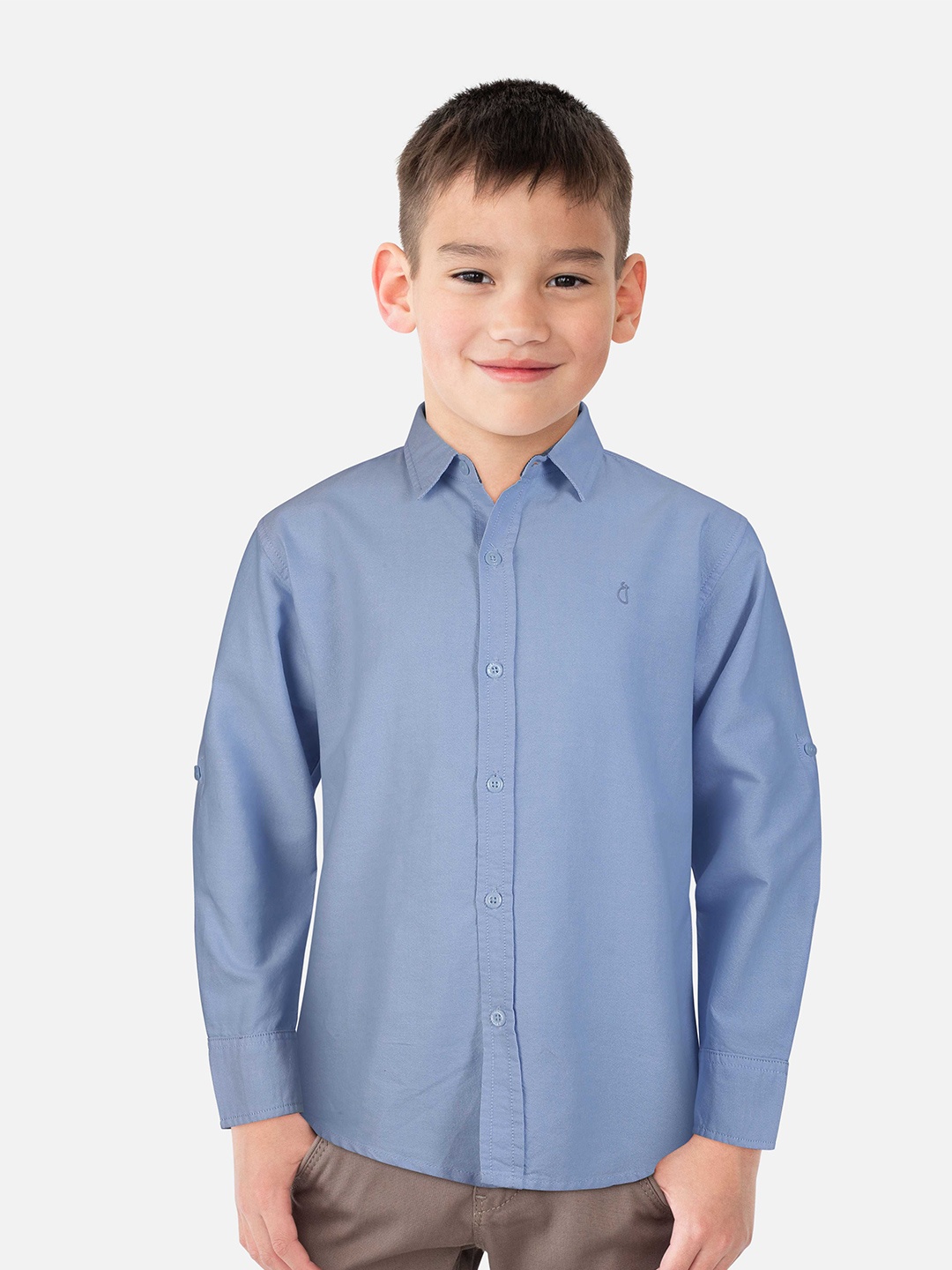 

Gini and Jony Boys Cotton Casual Shirt, Blue