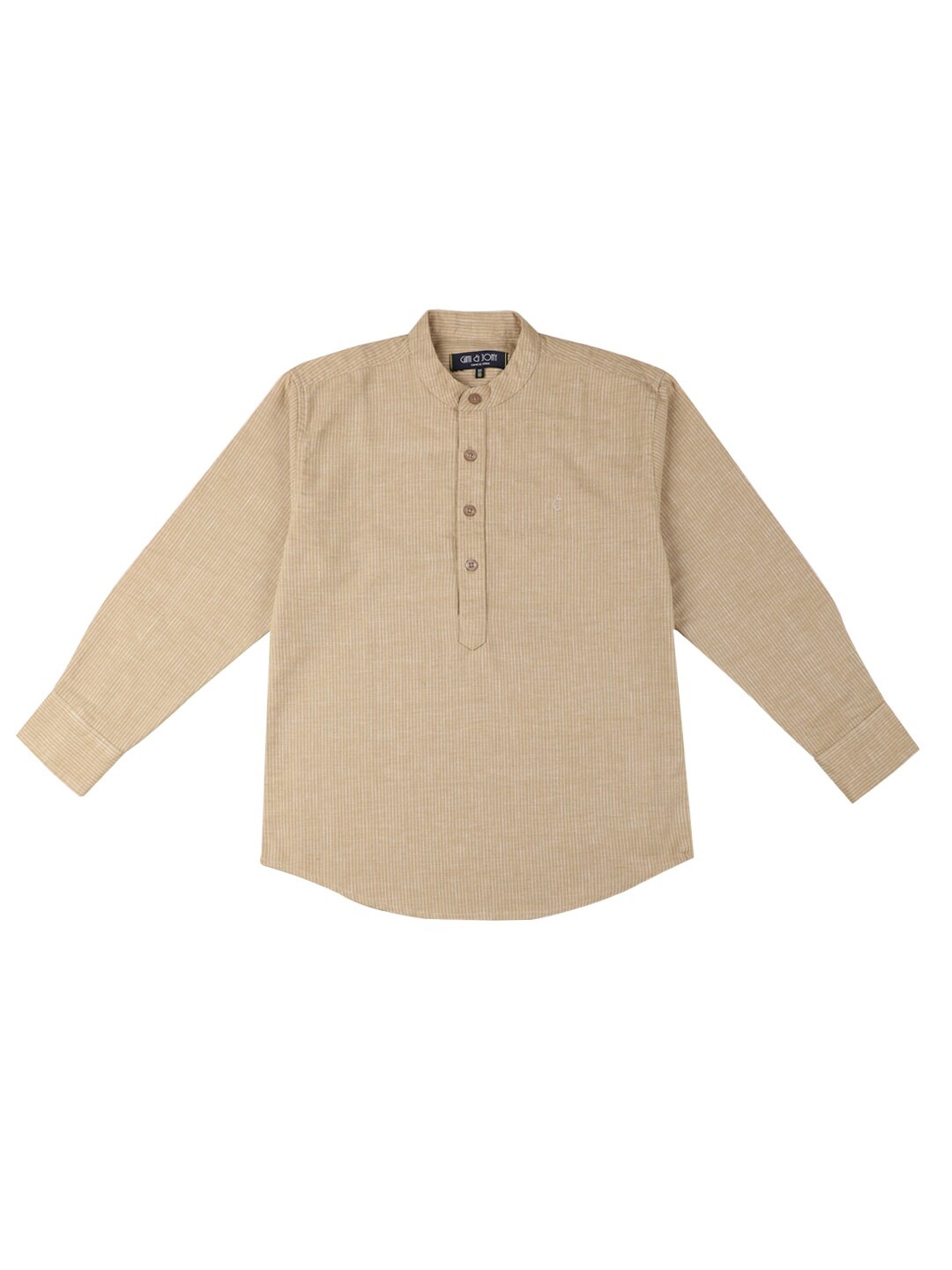 

Gini and Jony Boys Striped Cotton Casual Shirt, Coffee brown