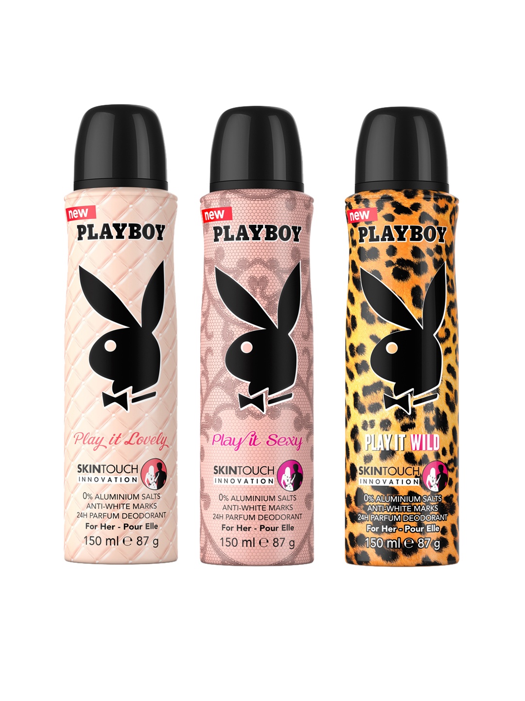 

Playboy Women Love + Sexy + Wild Deodorants 450 ml, Pink