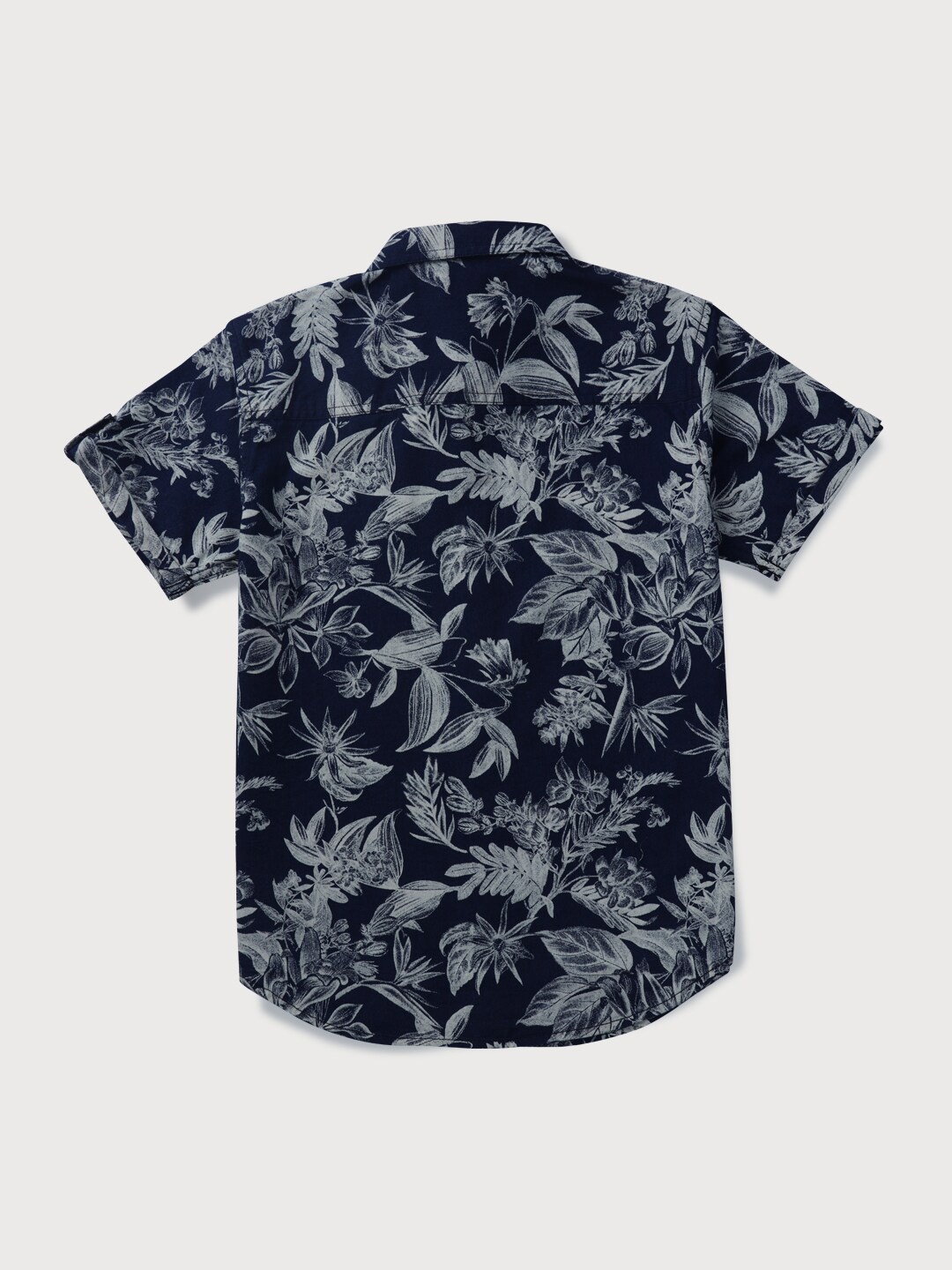 

Gini and Jony Boys Floral Printed Casual Cotton Shirt, Navy blue