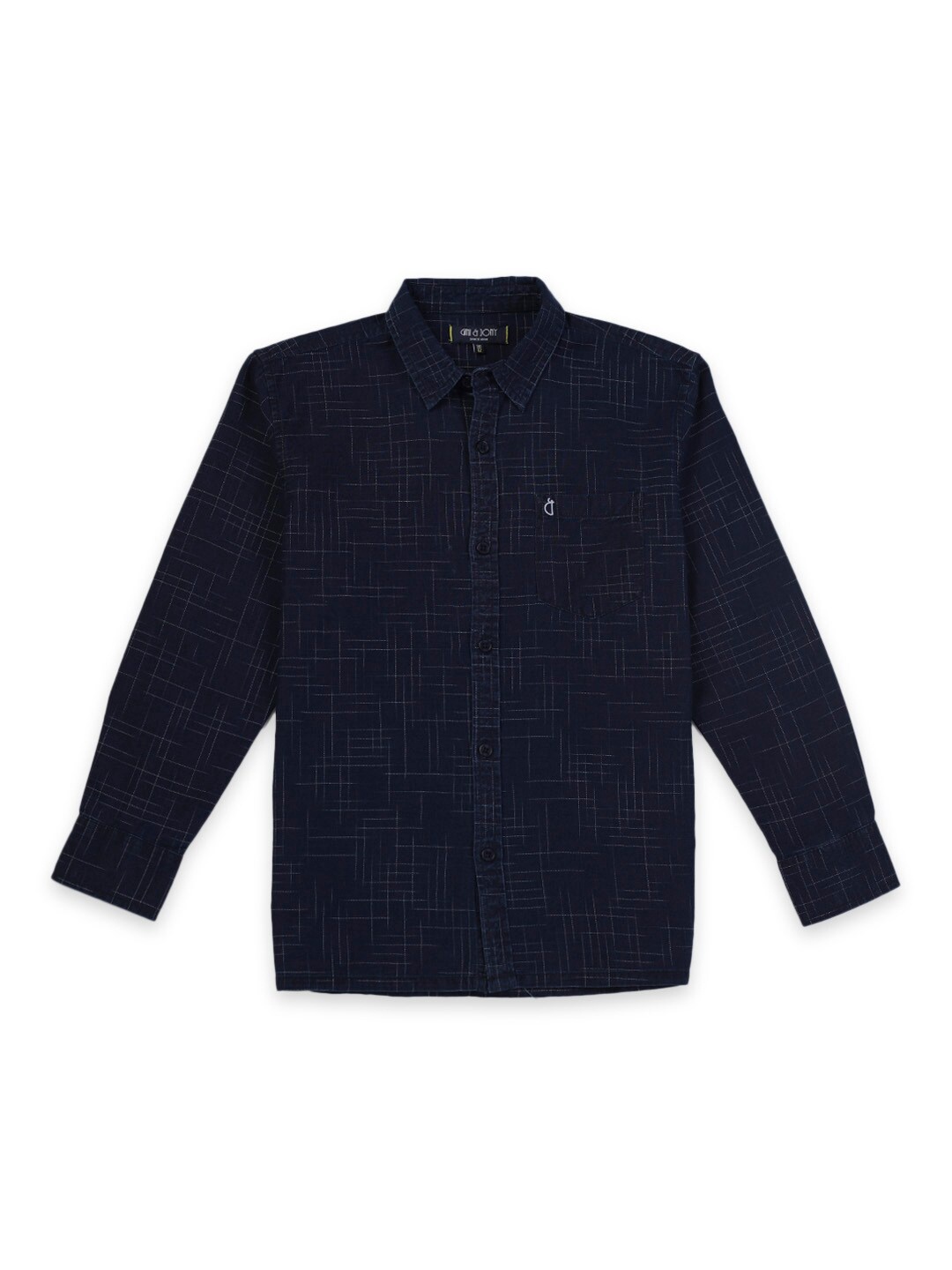 

Gini and Jony Boys Printed Casual Cotton Shirt, Navy blue